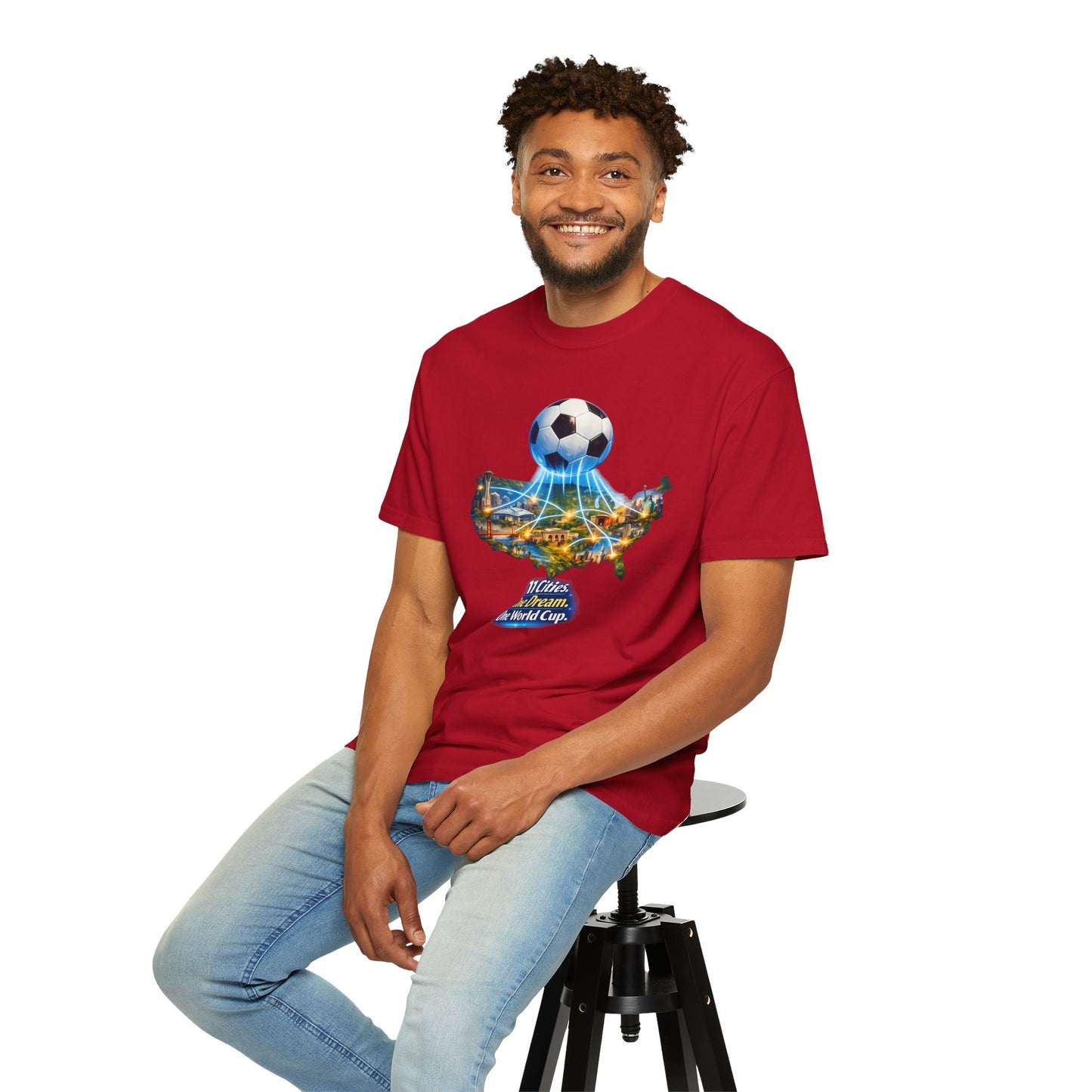 World Cup 2026 T-Shirt — "11 Cities. One Dream. One World Cup."