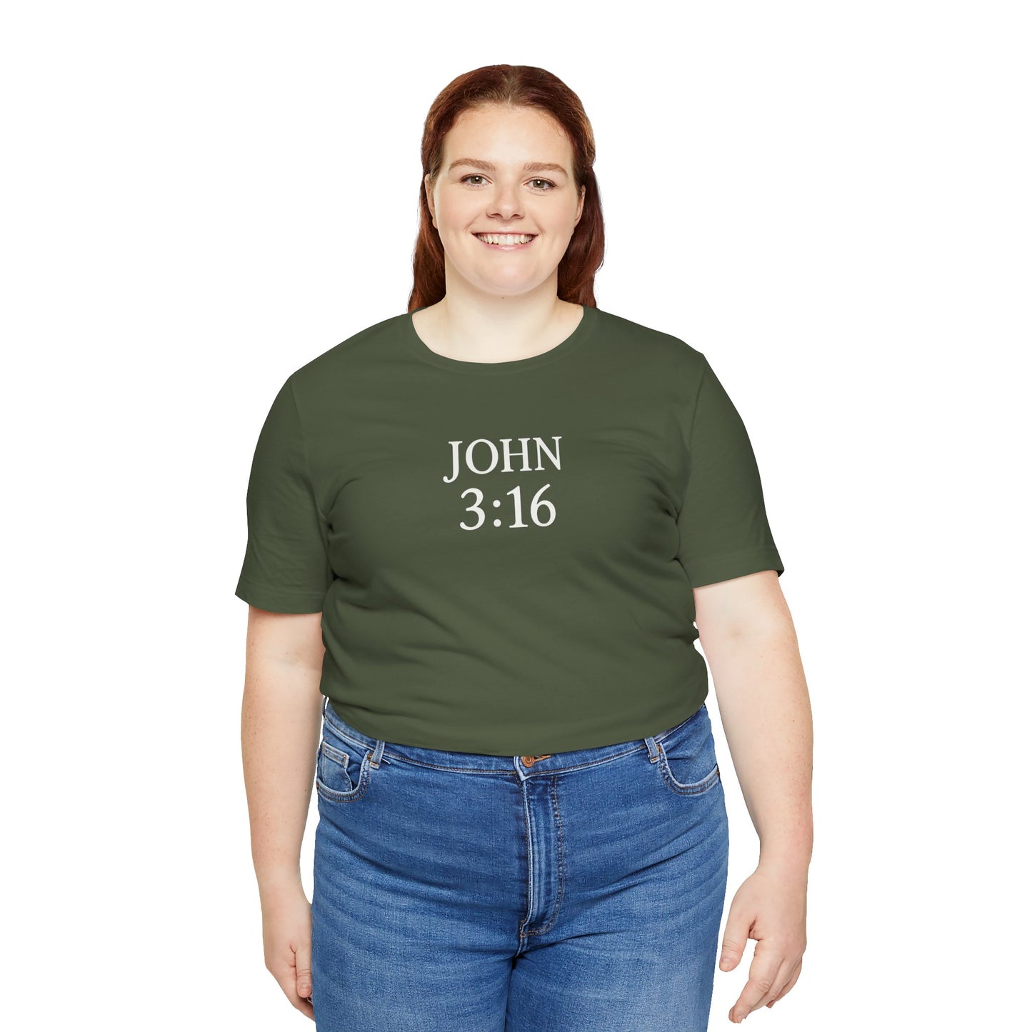 **JOHN 3:16 Faith-Inspired Unisex Tee – Christian Scripture T-Shirt, Religious Apparel, Inspirational Gift, Bible Verse Faith Shirt**