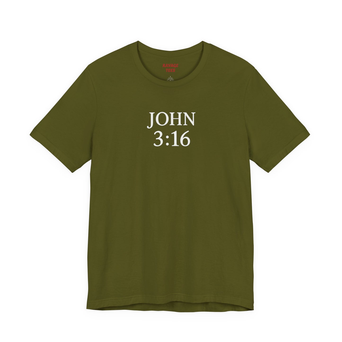 **JOHN 3:16 Faith-Inspired Unisex Tee – Christian Scripture T-Shirt, Religious Apparel, Inspirational Gift, Bible Verse Faith Shirt**