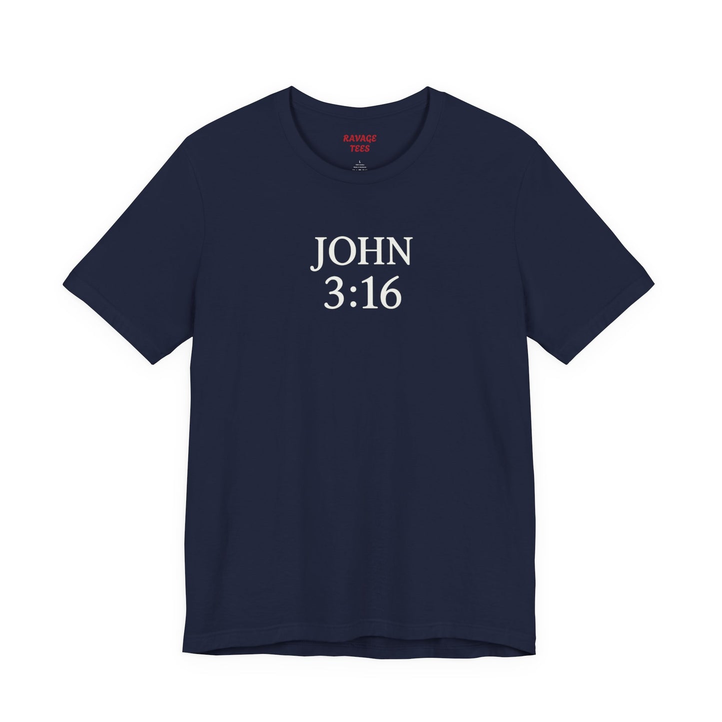 **JOHN 3:16 Faith-Inspired Unisex Tee – Christian Scripture T-Shirt, Religious Apparel, Inspirational Gift, Bible Verse Faith Shirt**