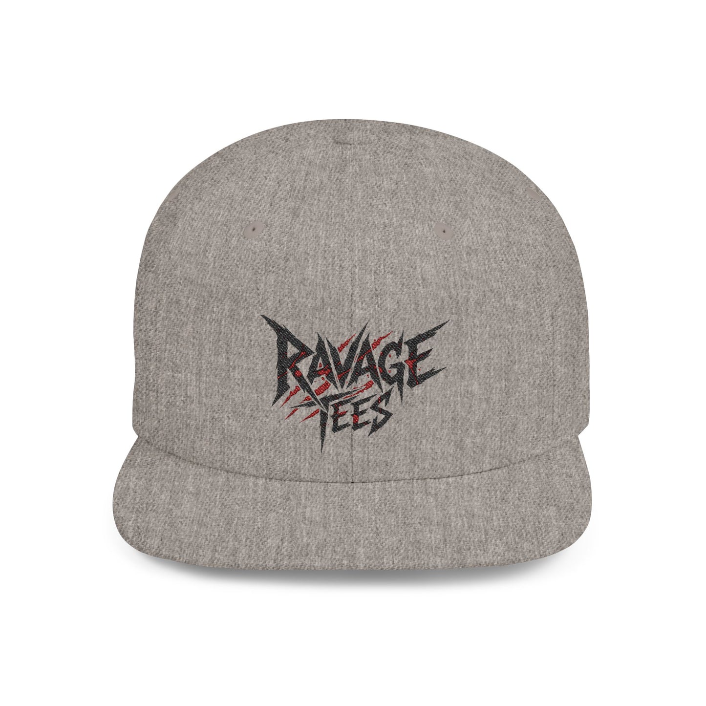 Ravage Tees Edgy Graphic Snapback Cap, Streetwear Hat, Trendy Flat Bill, Casual Outfit Accessory, Unique Gift for Music Lovers