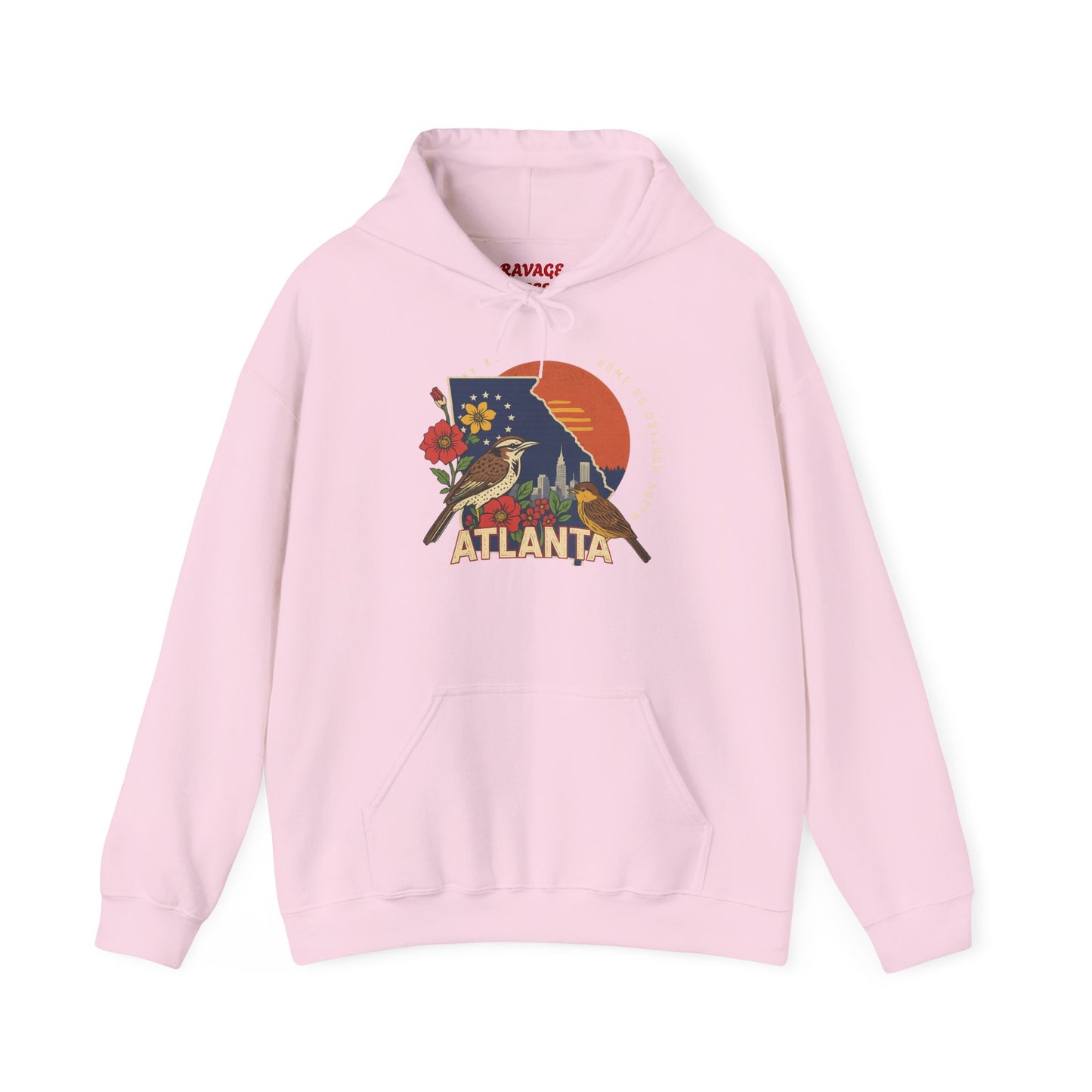 Atlanta Vintage Hoodie | Retro Style Hooded Sweatshirt, Cozy Fall & Winter Wear, Travel Gift for Atlanta Lovers