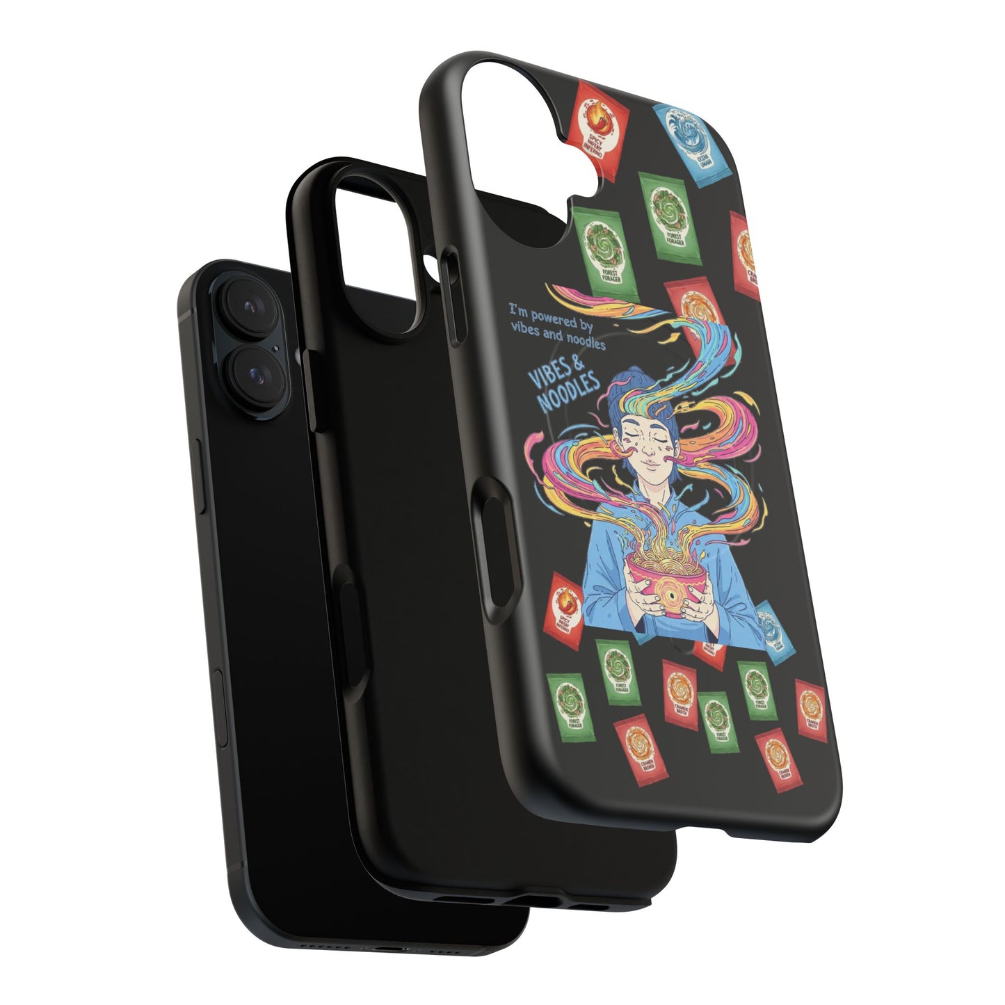 Noodle Lover Phone Case: Vibrant Cute Foodie Magnetic Anime Style
