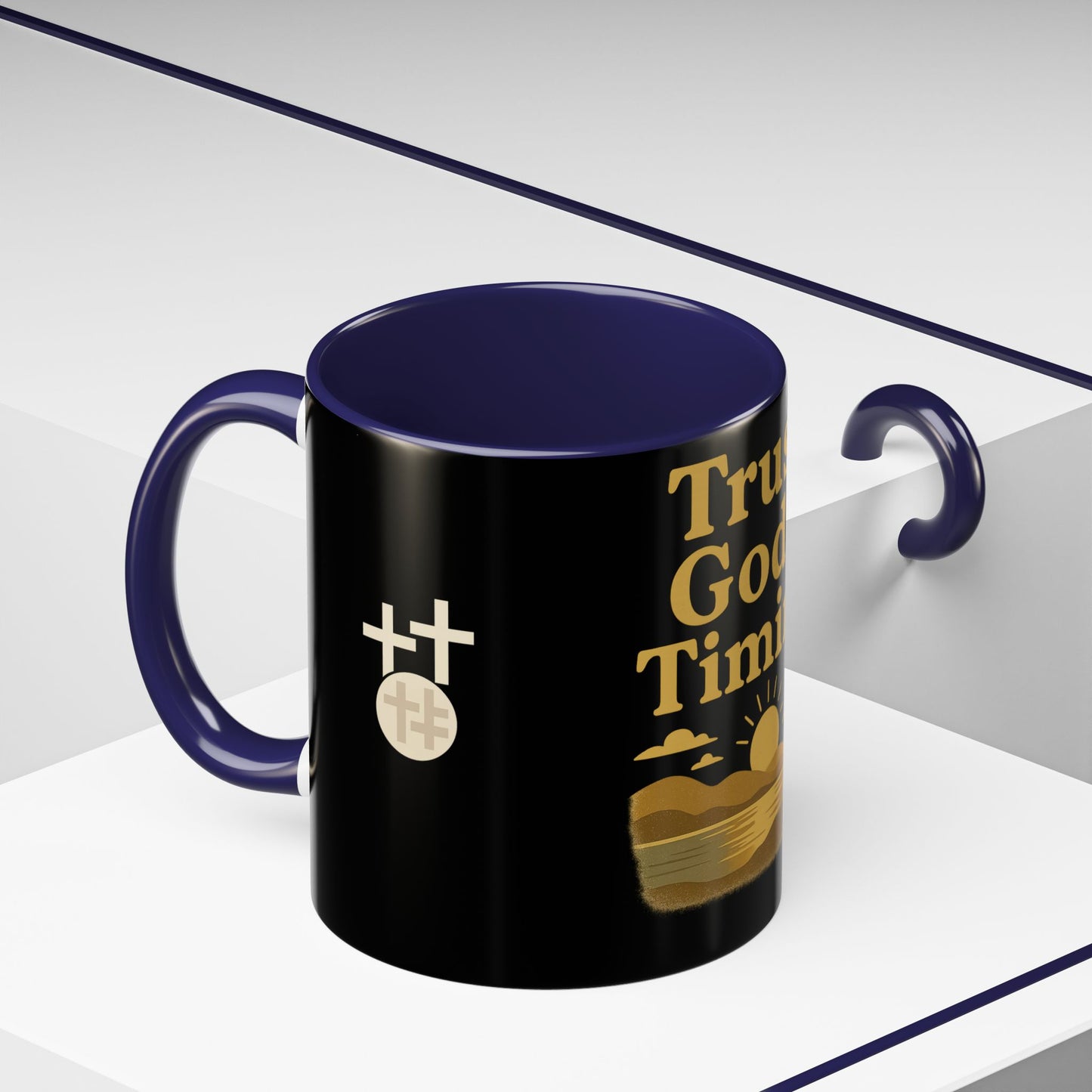 Trust God's Timing Christian Coffee Mug – Inspirational Accent Cup (11oz & 15oz), Faith-Based Gift for Coffee & Tea Lovers