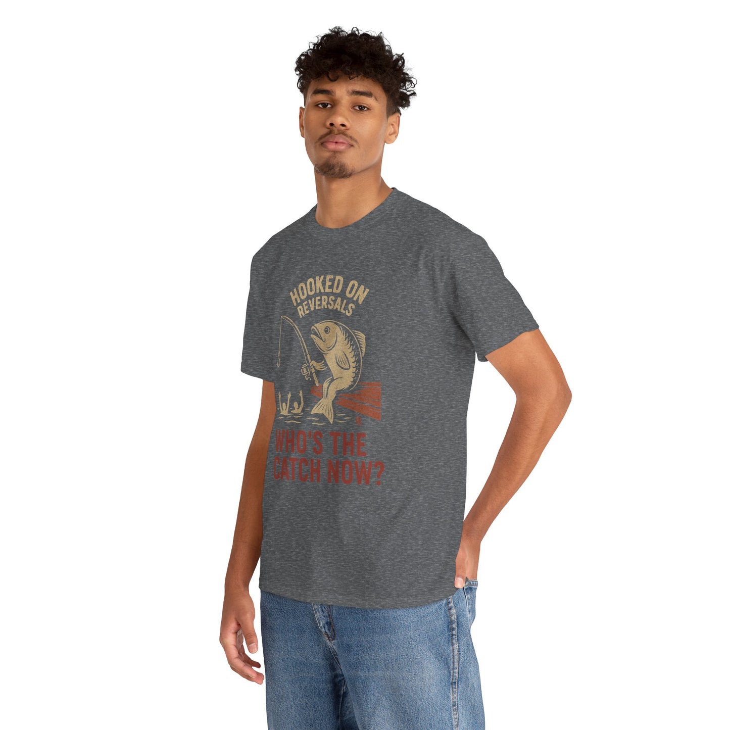 Hooked on Reversals Fishing Tee - Unisex Cotton T-Shirt for Fishing Lovers, Great for Outdoors, Gift for Dad, Summer Apparel, Casual Wear
