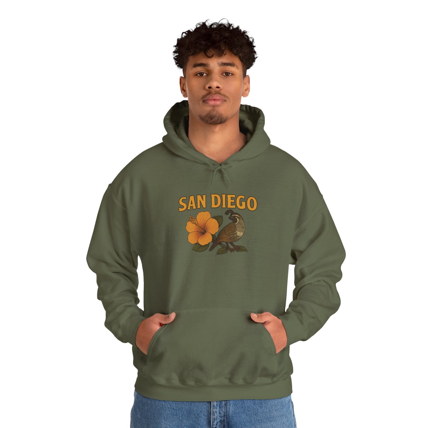 SAN DIEGO Unisex Hoodie – Cozy Sweatshirt, Casual Travel Souvenir, Relaxed Streetwear Gift for Nature & City Lovers