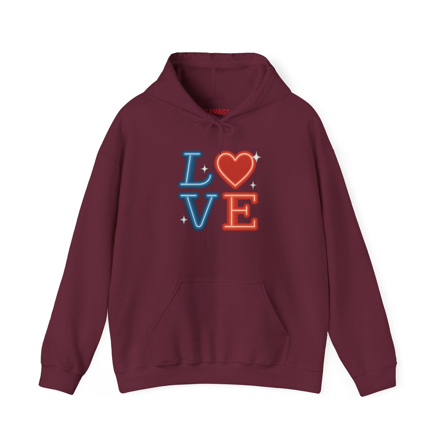 Unisex Hooded Sweatshirt with 'LOVE' Design - Cozy Gift for Friends, Valentine's Day, Casual Wear, Relaxation, Everyday Use