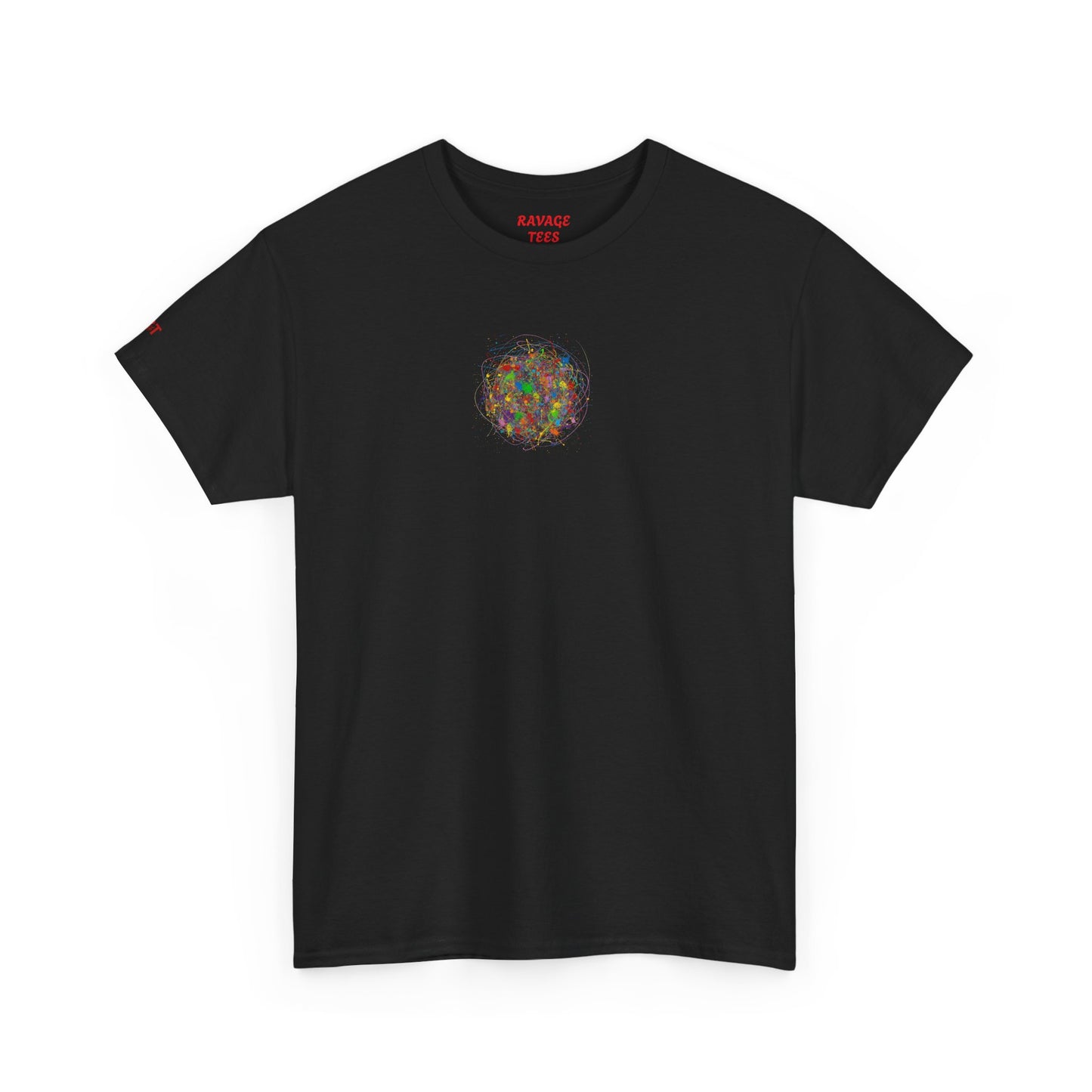 Dynamic Chaos Graphic Tee - Unisex Heavy Cotton T-Shirt, Casual Style