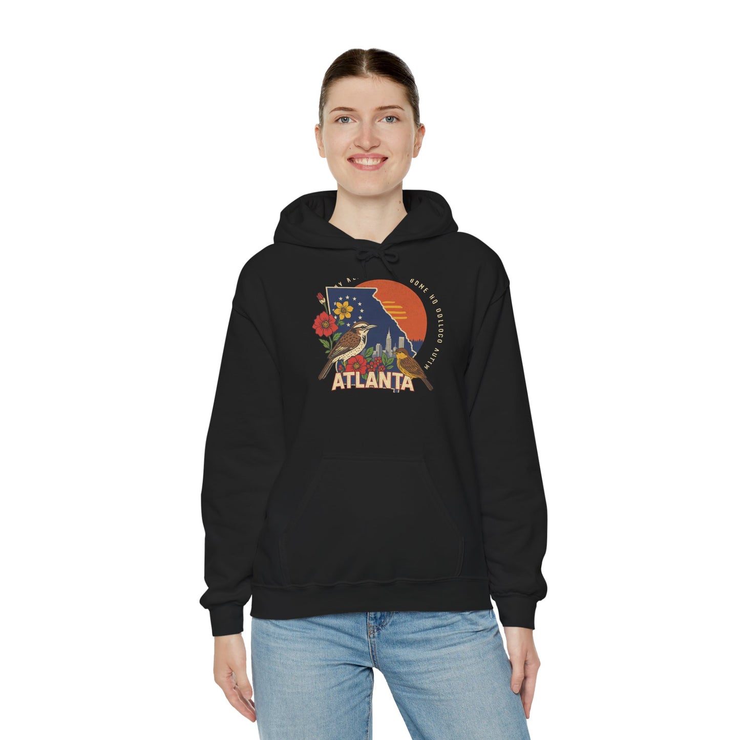 Atlanta Vintage Hoodie | Retro Style Hooded Sweatshirt, Cozy Fall & Winter Wear, Travel Gift for Atlanta Lovers