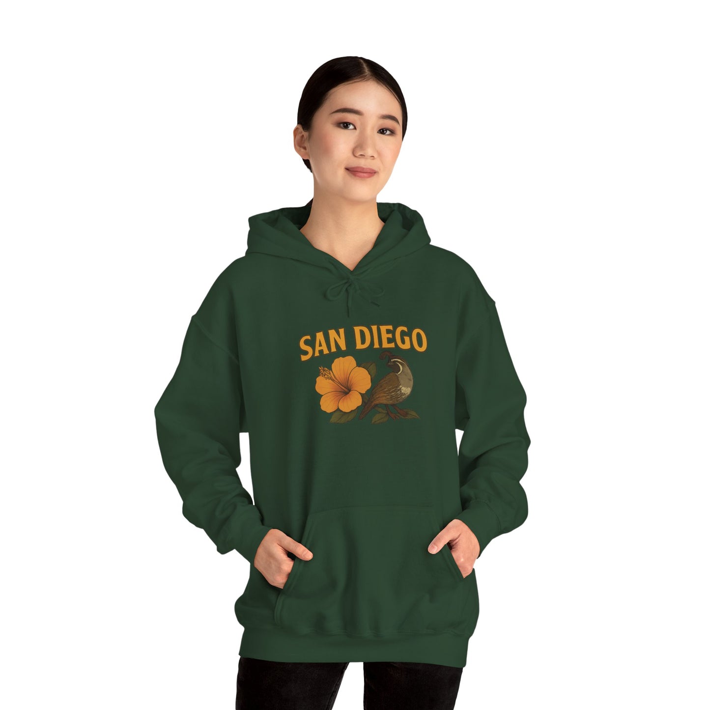 SAN DIEGO Unisex Hoodie – Cozy Sweatshirt, Casual Travel Souvenir, Relaxed Streetwear Gift for Nature & City Lovers