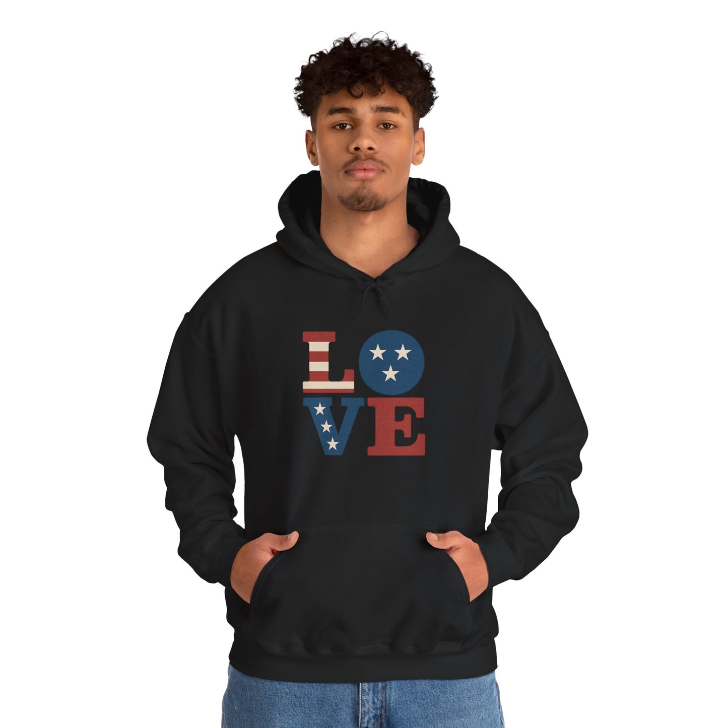 Unisex Hooded Sweatshirt with 'LOVE' Design - Cozy Gift for Friends, Valentine's Day, Casual Wear, Relaxation, Everyday Use