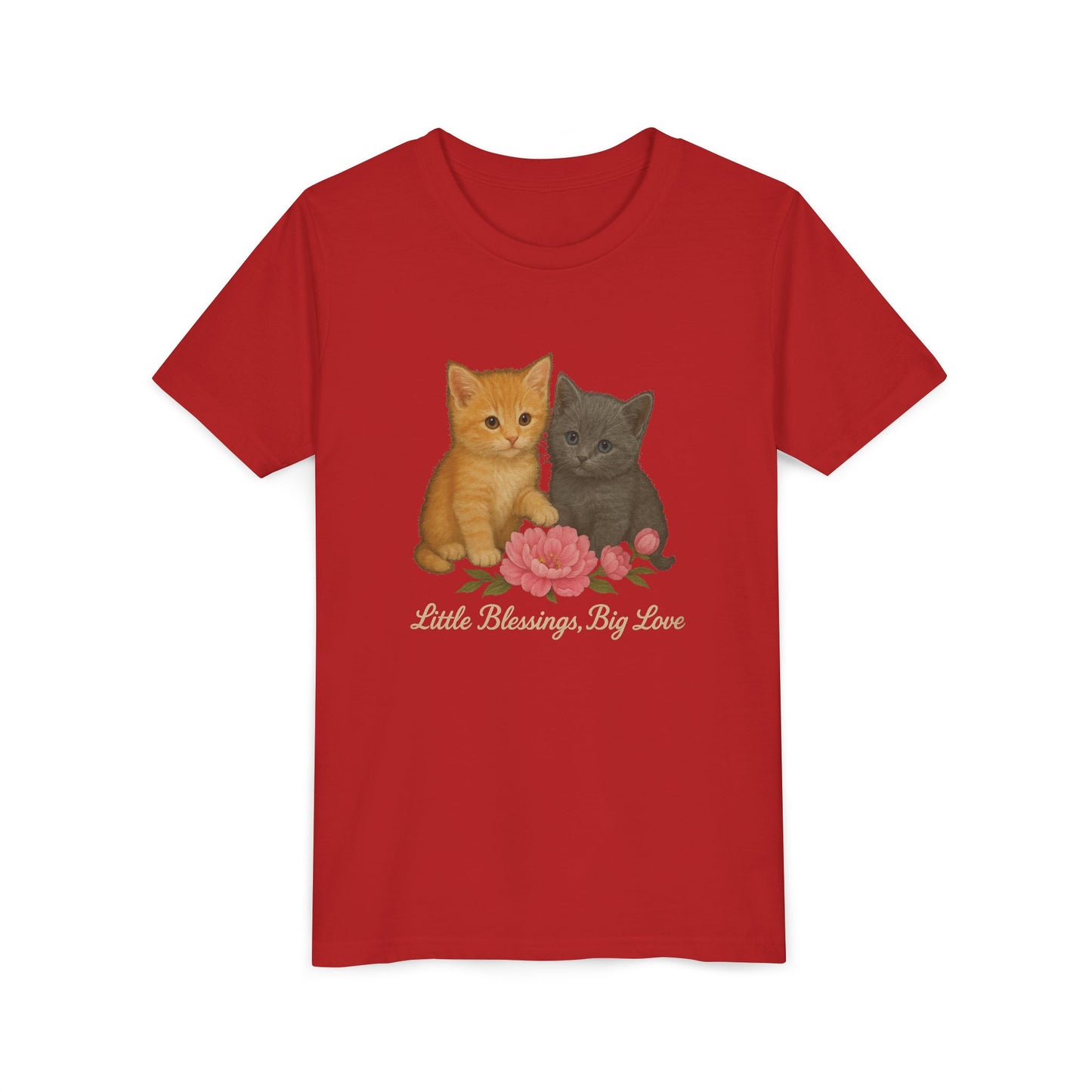 Adorable Kitten Youth Tee - Cute Cat Tee for Kids, Gifts for Cat Lovers, Birthday Present, Animal Lovers Shirt, Playful Kids Shirt