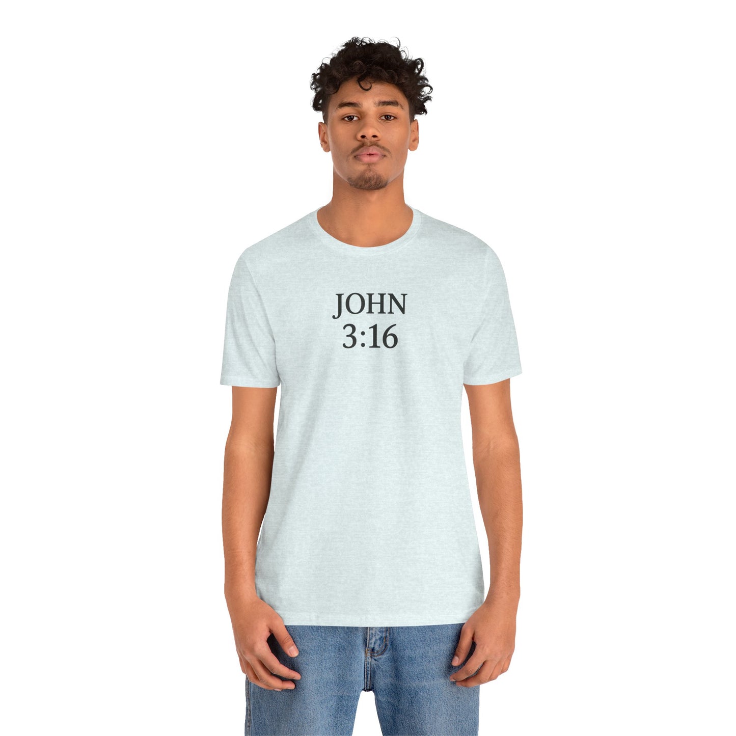 **JOHN 3:16 Faith-Inspired Unisex Tee – Christian Scripture T-Shirt, Religious Apparel, Inspirational Gift, Bible Verse Faith Shirt**