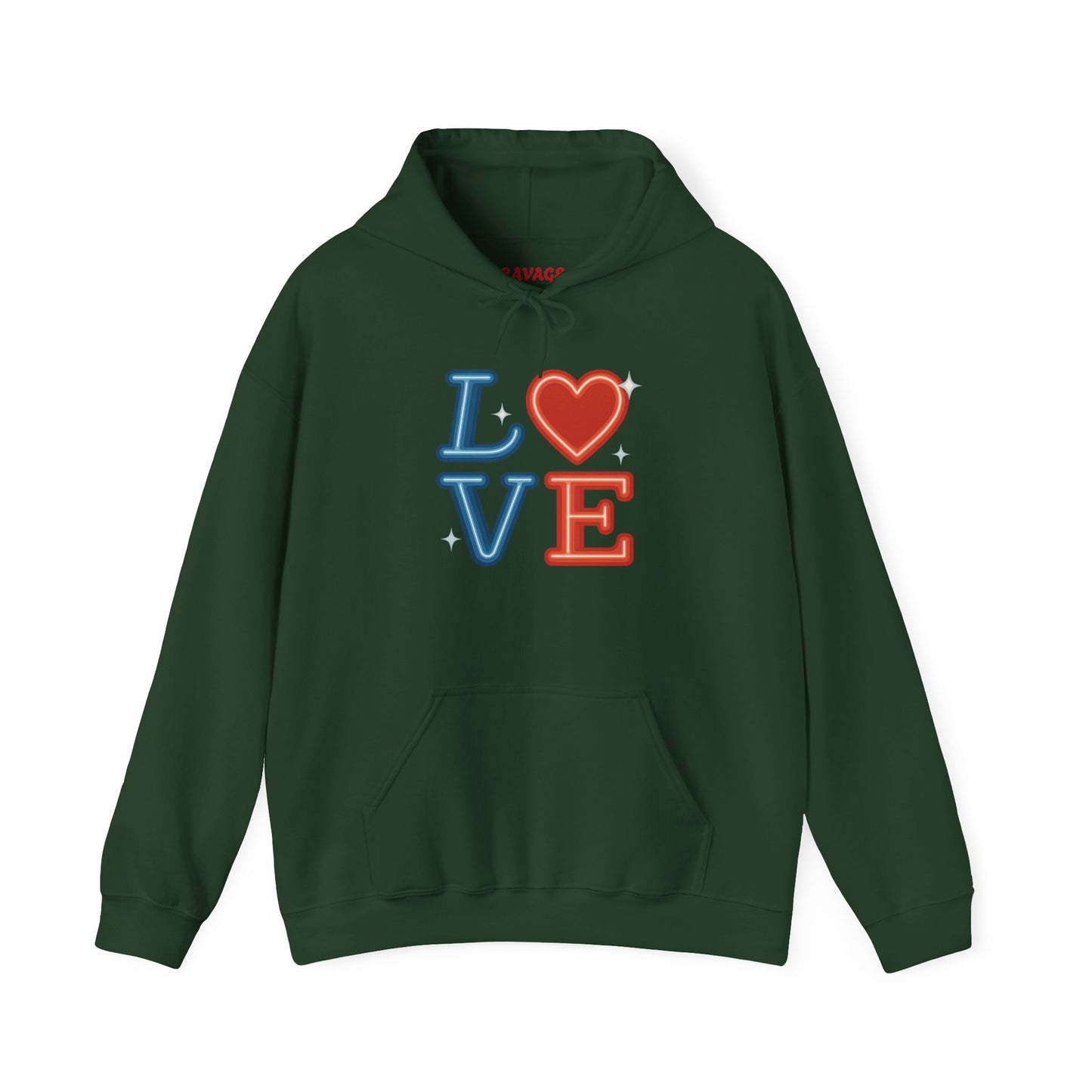 Unisex Hooded Sweatshirt with 'LOVE' Design - Cozy Gift for Friends, Valentine's Day, Casual Wear, Relaxation, Everyday Use