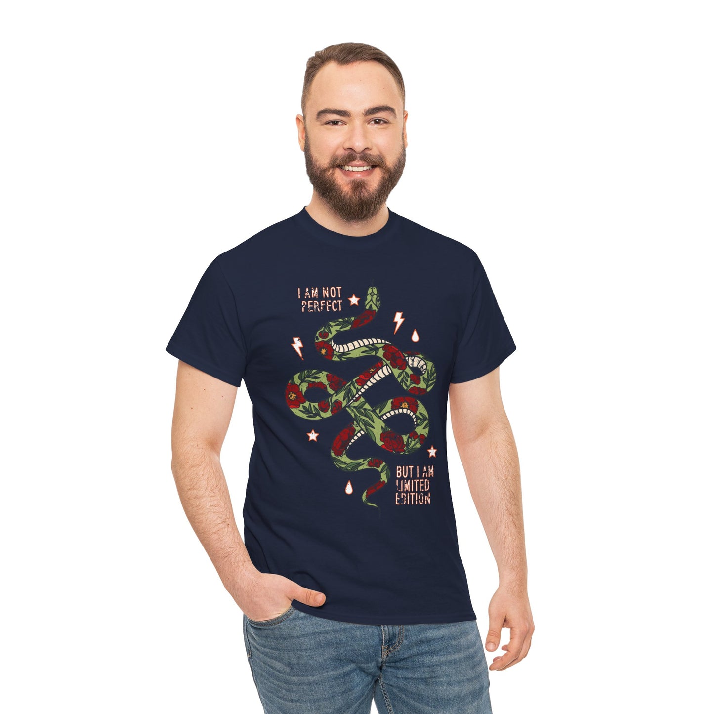 Trendy Unisex Tee, I Am Not Perfect Snake Design Shirt, Casual Wear, Gift for Nature Lovers, Eco-Friendly Fashion