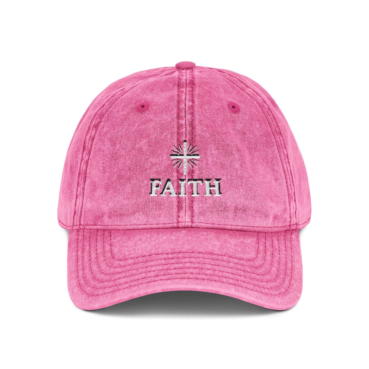 Vintage Faith Embroidered Cap, Inspirational Hat for Everyday Wear, Perfect Gift for Birthdays & Holidays