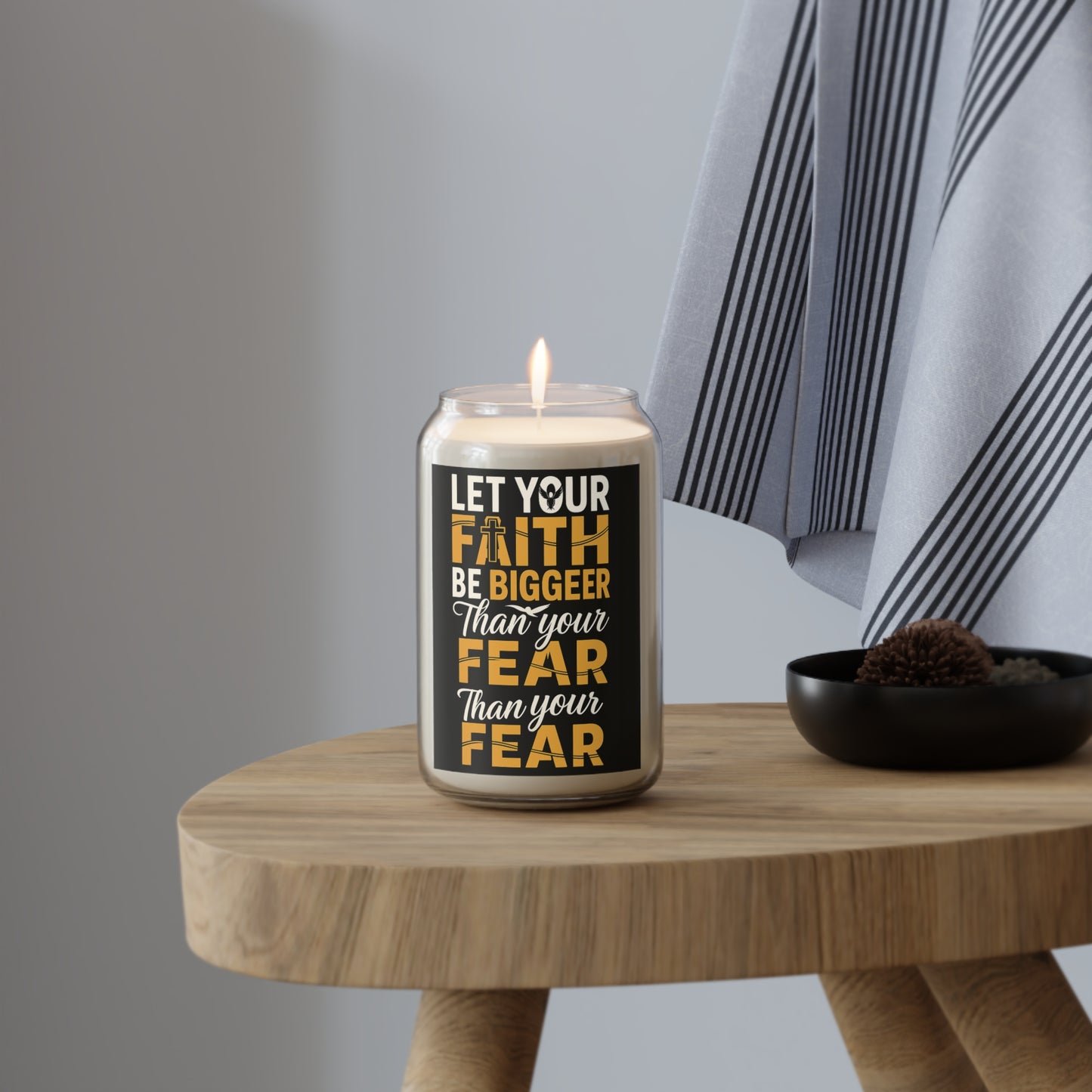 Faith-Inspired Scented Soy Candle, Relaxing Home Décor, Gift for Friends, Aromatherapy Candle, Inspirational Gift