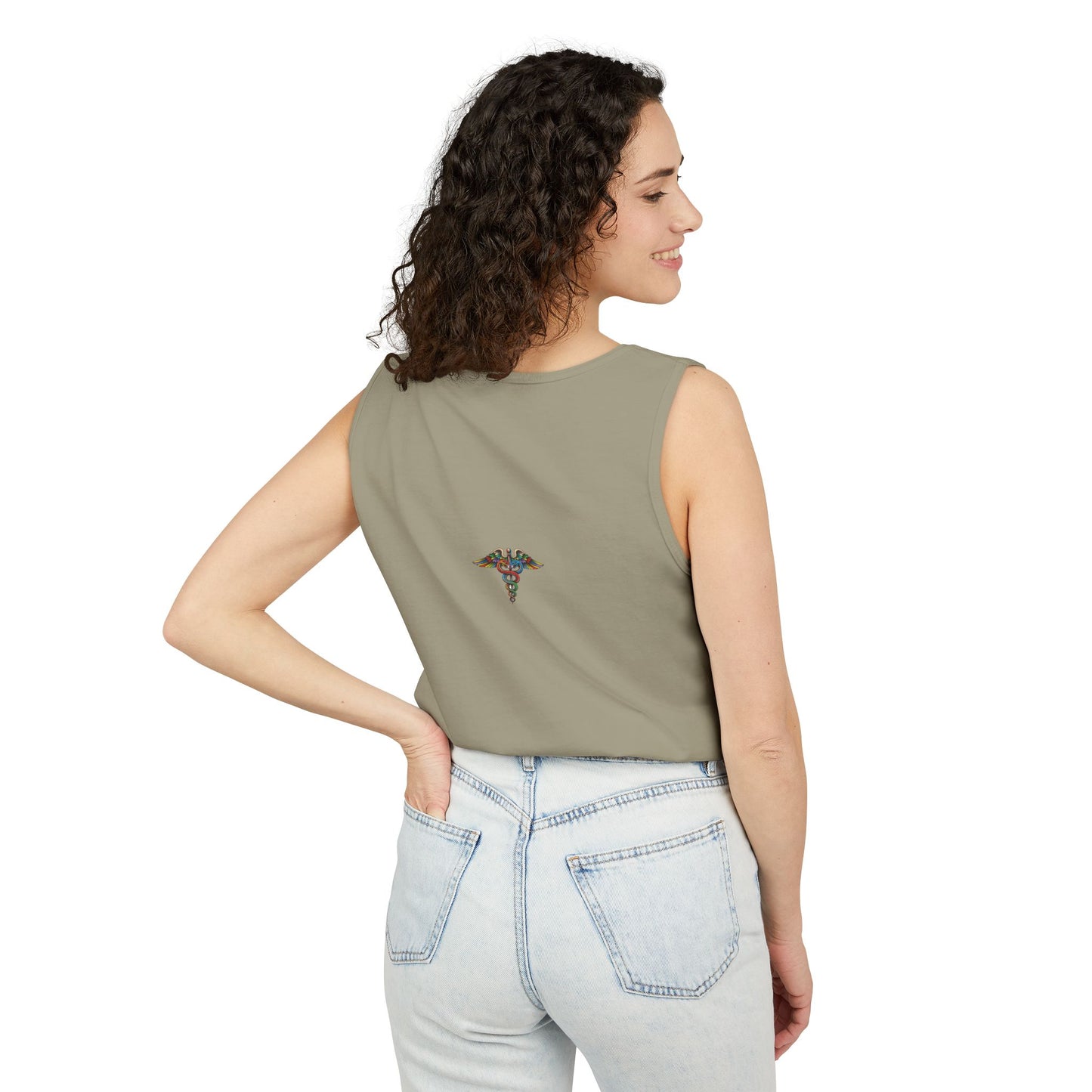 Tattooed Nurse Garment-Dyed Tank Top, Gift for Nurses, Casual Summer Wear