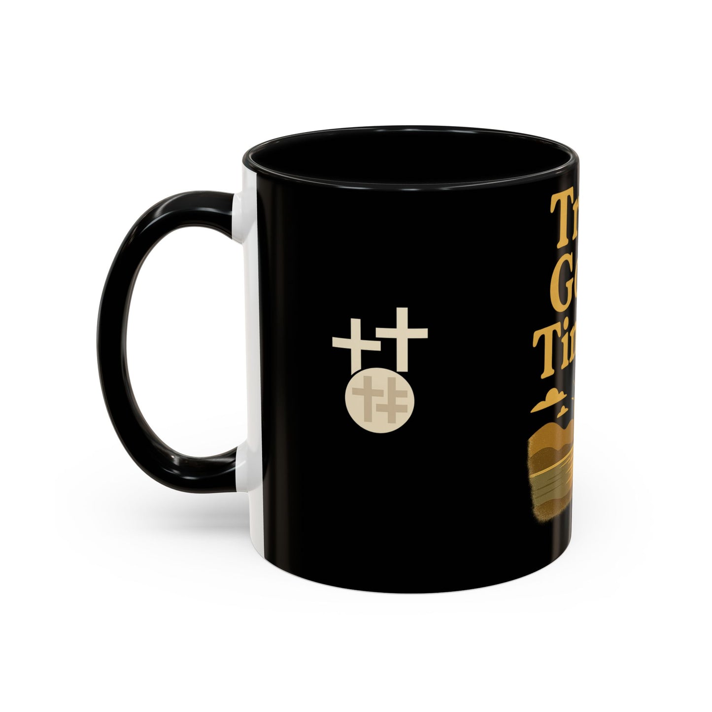 Trust God's Timing Christian Coffee Mug – Inspirational Accent Cup (11oz & 15oz), Faith-Based Gift for Coffee & Tea Lovers
