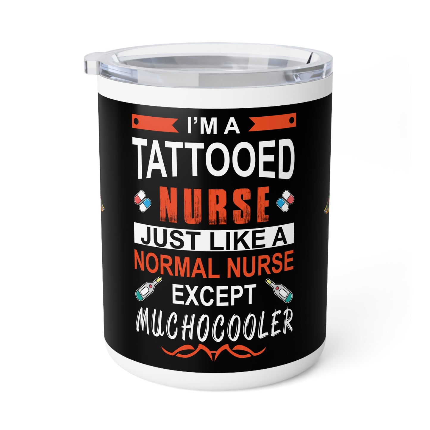 Tattooed Nurse Insulated Coffee Mug, Cool Gift for Nurses