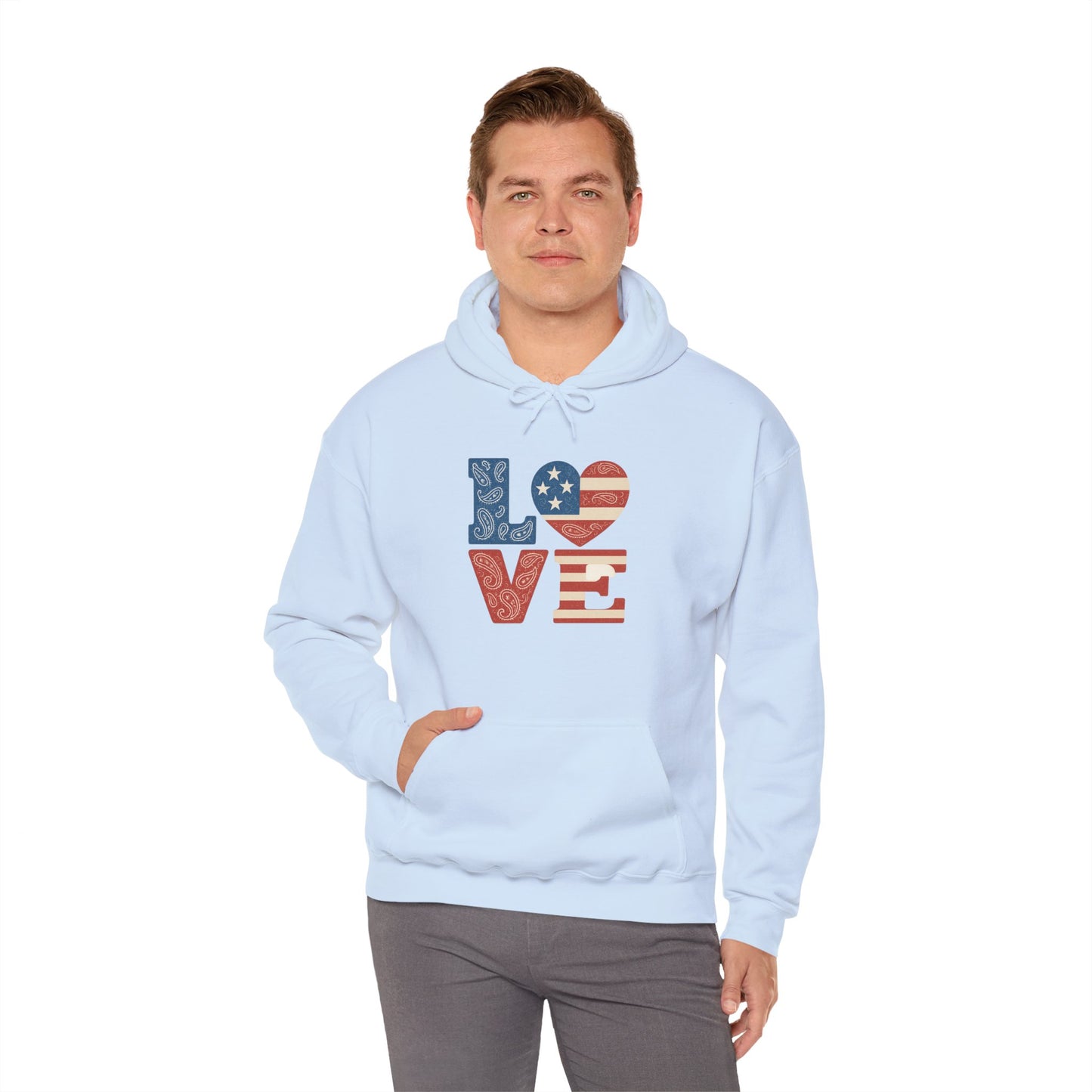 Unisex Hooded Sweatshirt with 'LOVE' Design - Cozy Gift for Friends, Valentine's Day, Casual Wear, Relaxation, Everyday Use