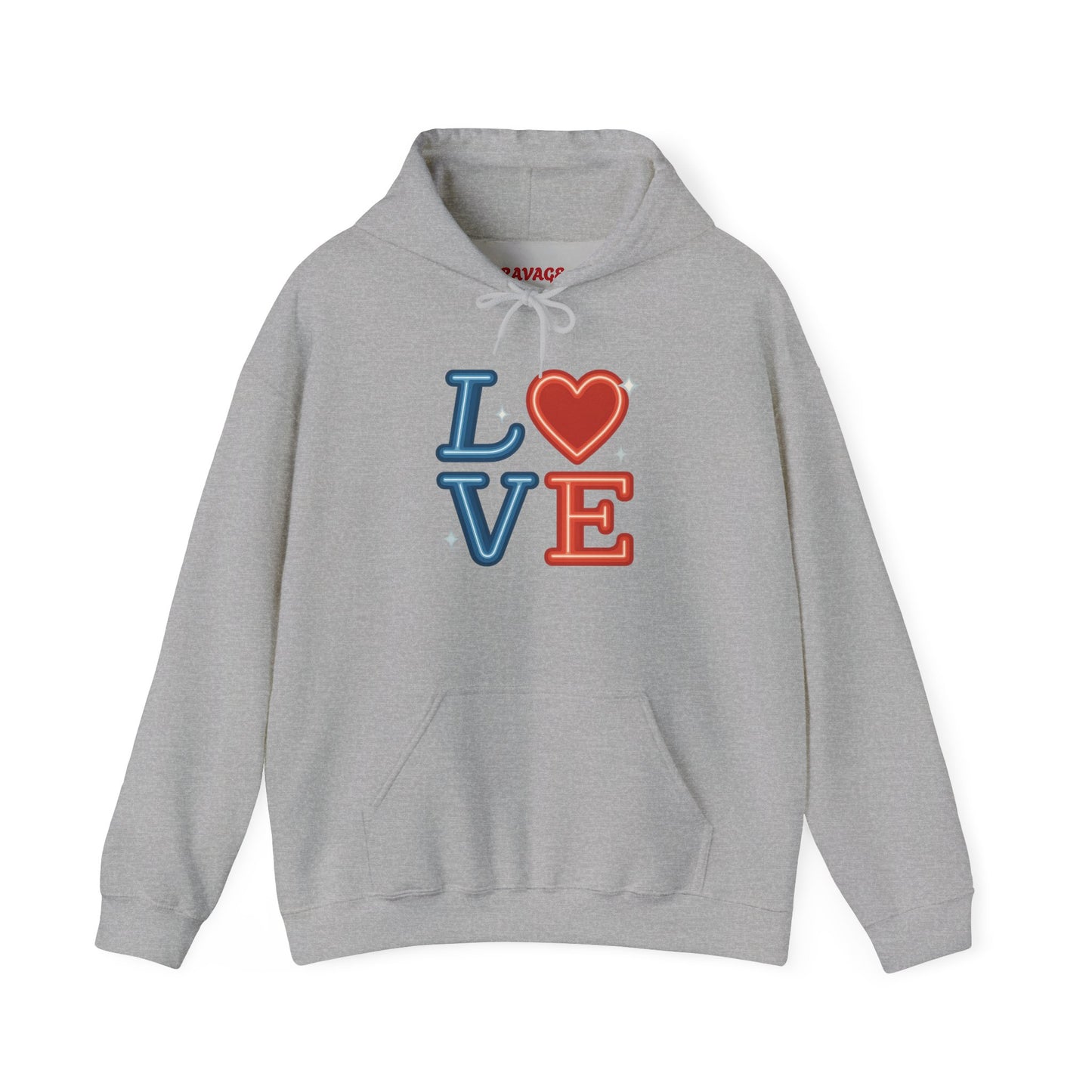 Unisex Hooded Sweatshirt with 'LOVE' Design - Cozy Gift for Friends, Valentine's Day, Casual Wear, Relaxation, Everyday Use