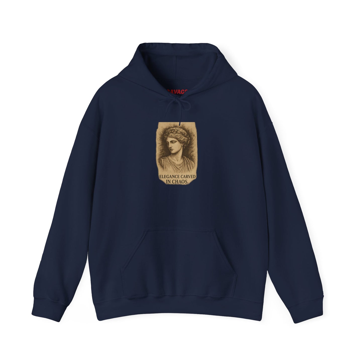 ELEGEANCE CARVED IN CHAOS Graphic Hoodie – Unisex Pullover Sweatshirt for Nature Lovers | Cozy Streetwear for Spring, Casual Wear & Eco-Friendly Gifts