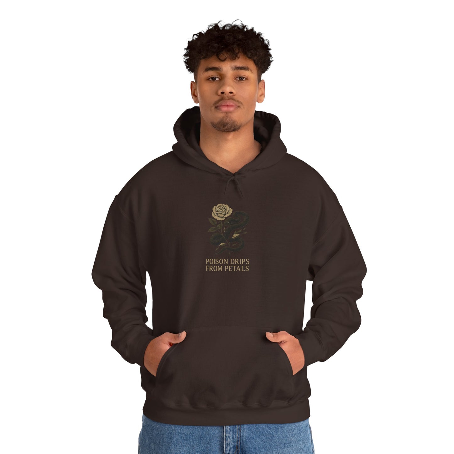 POISON DRIPS FROM EVERY PETAL Graphic Hoodie – Unisex Pullover Sweatshirt for Nature Lovers | Cozy Streetwear for Spring, Casual Wear & Eco-Friendly Gifts