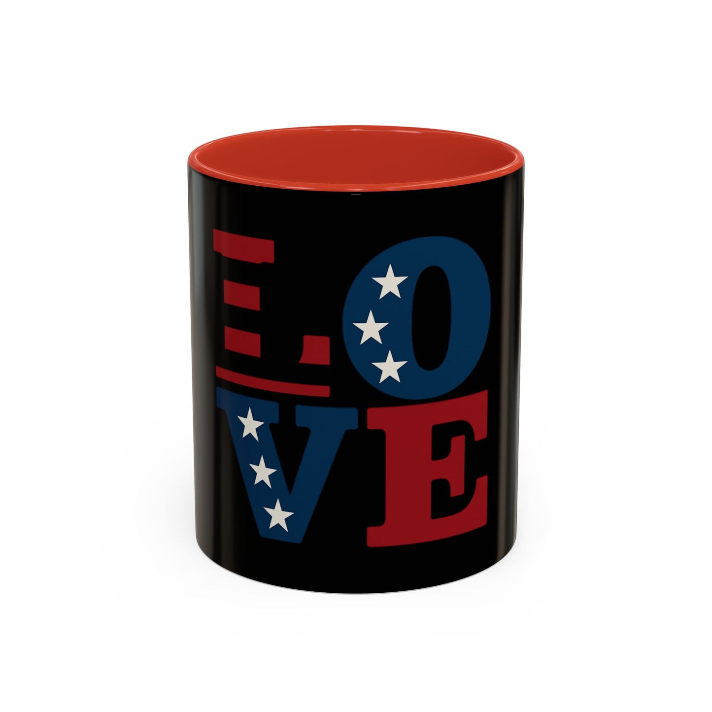 Patriotic Love Coffee Mug | 11 & 15oz Ceramic Cup | Perfect for Independence Day, Valentine's Day, and Everyday Use