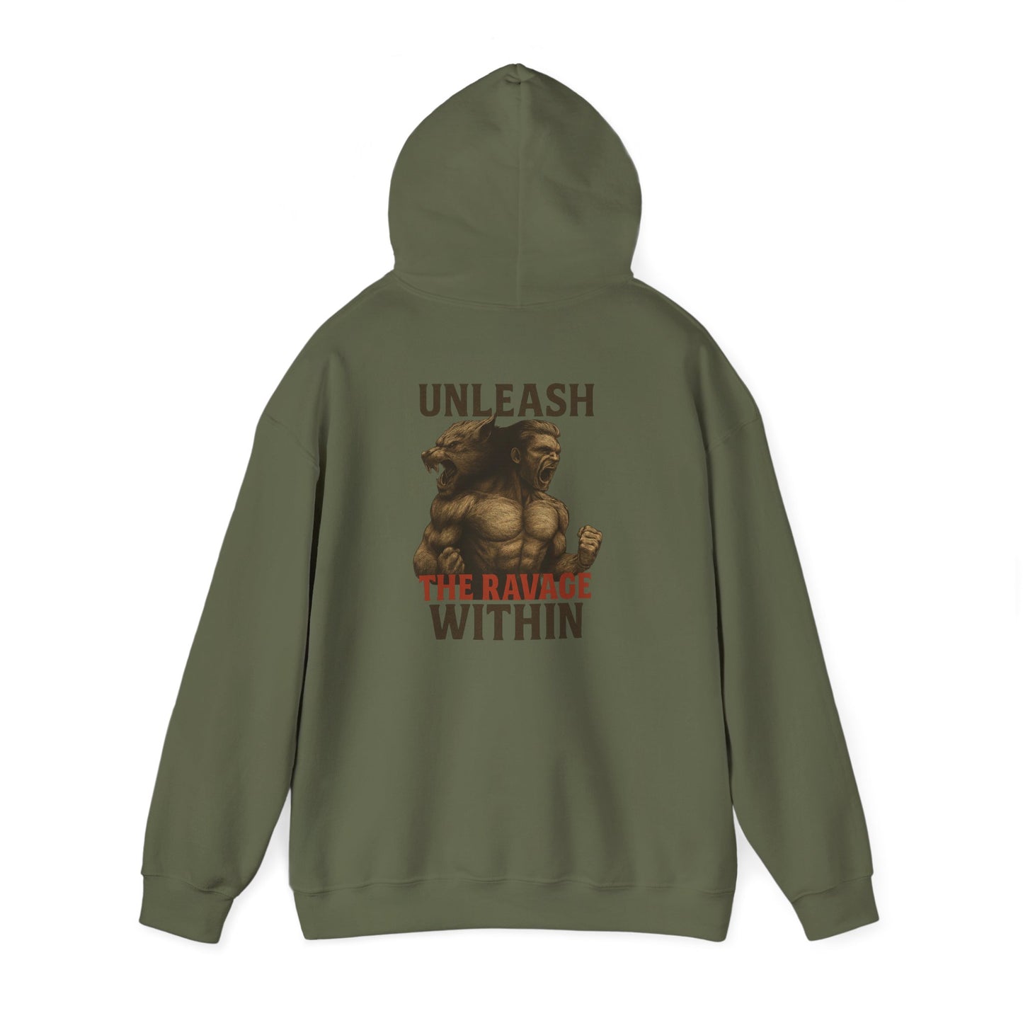 Unleash the Ravage Within Hoodie, Motivational Sweatshirt for Fitness Lovers, Cozy Hoodie for Gym, Gift for Athletes, Unisex Sweatshirt