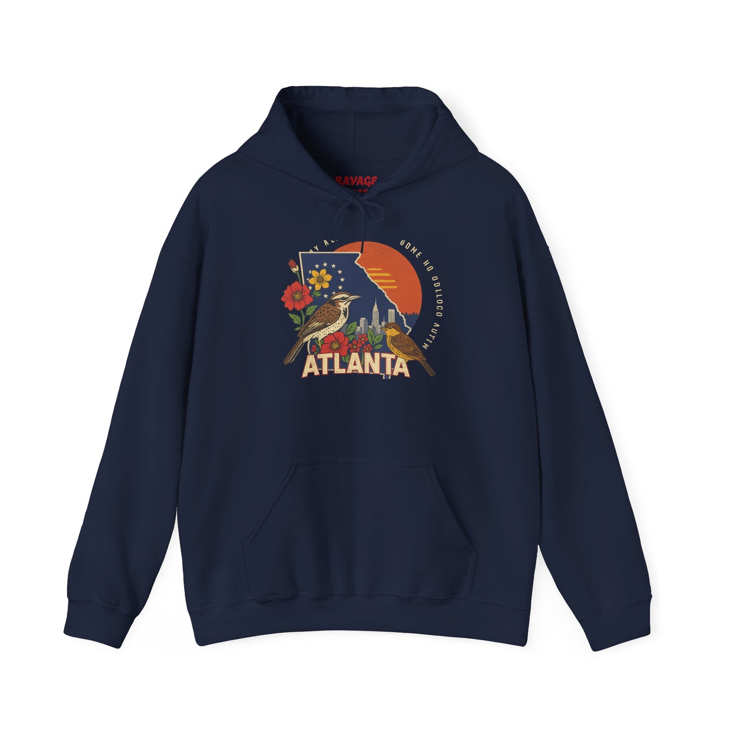 Atlanta Vintage Hoodie | Retro Style Hooded Sweatshirt, Cozy Fall & Winter Wear, Travel Gift for Atlanta Lovers
