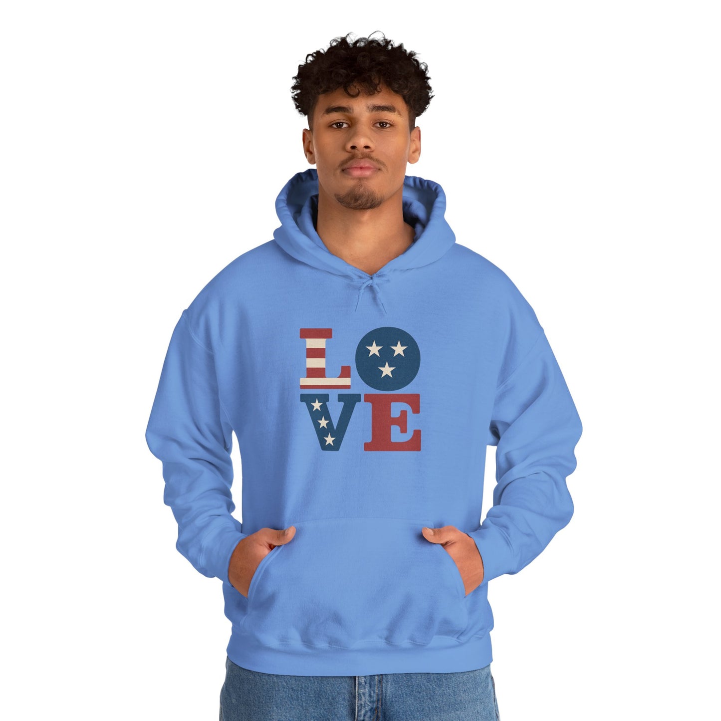 Unisex Hooded Sweatshirt with 'LOVE' Design - Cozy Gift for Friends, Valentine's Day, Casual Wear, Relaxation, Everyday Use