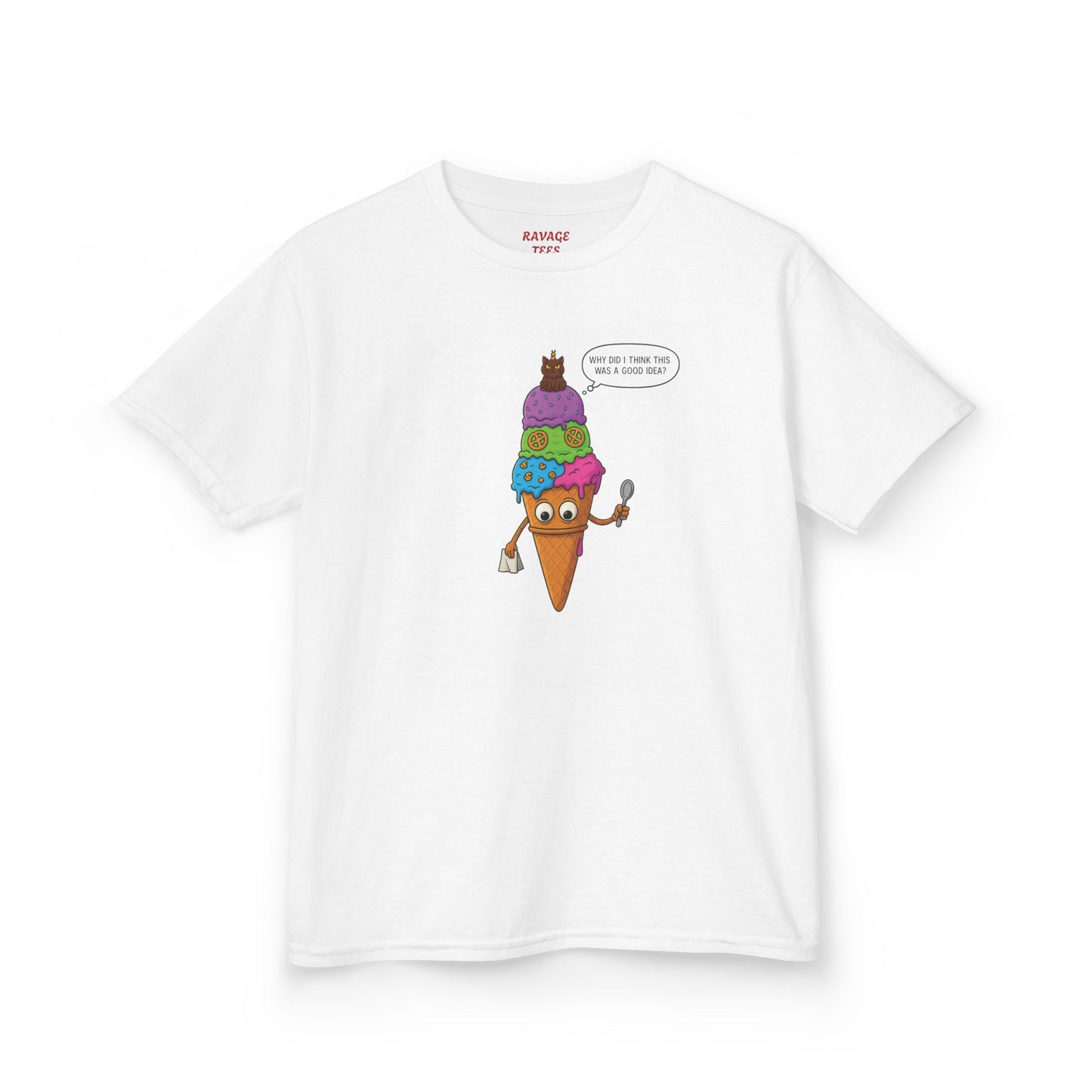 Kids Ice Cream Cone T-Shirt - Fun Summer Apparel, Perfect Gift for Birthdays, Playdates, Ice Cream Lovers, Family Outings