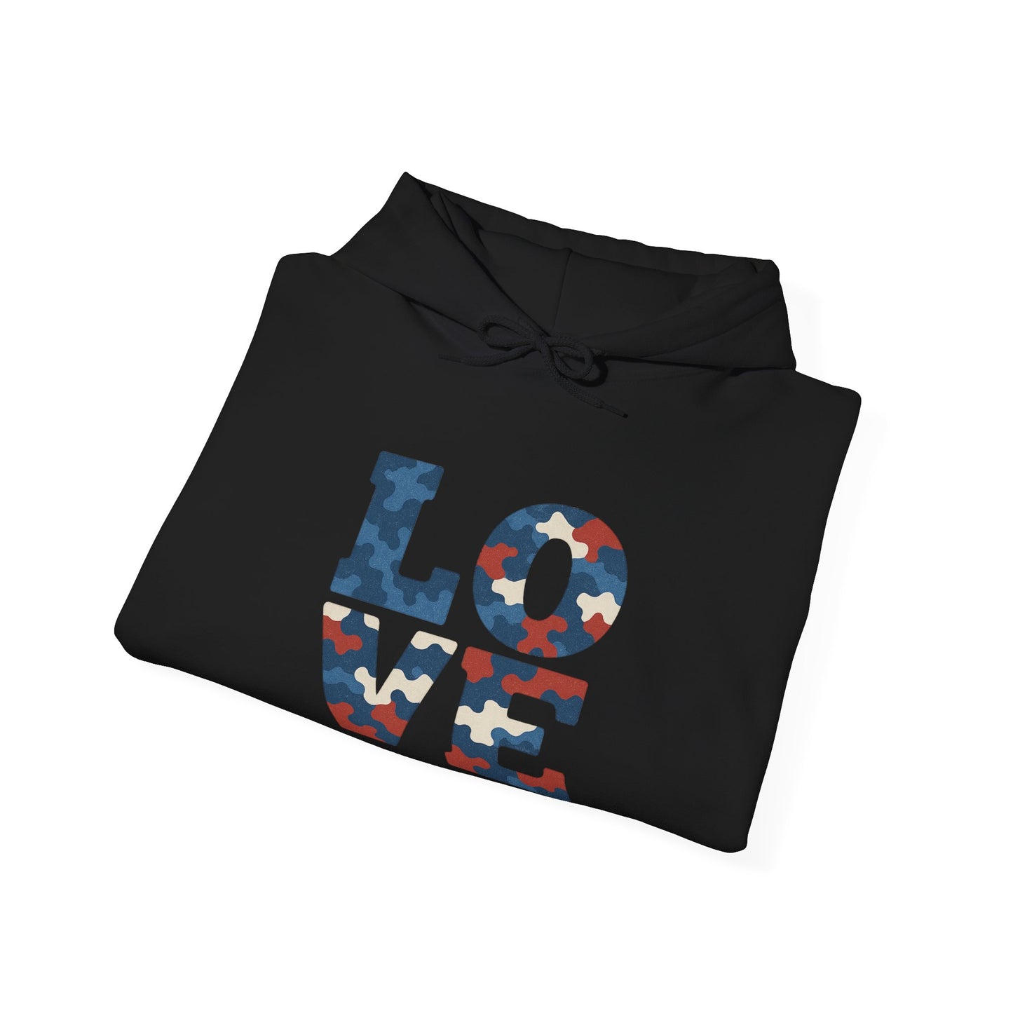 Unisex Hooded Sweatshirt with 'LOVE' Design - Cozy Gift for Friends, Valentine's Day, Casual Wear, Relaxation, Everyday Use