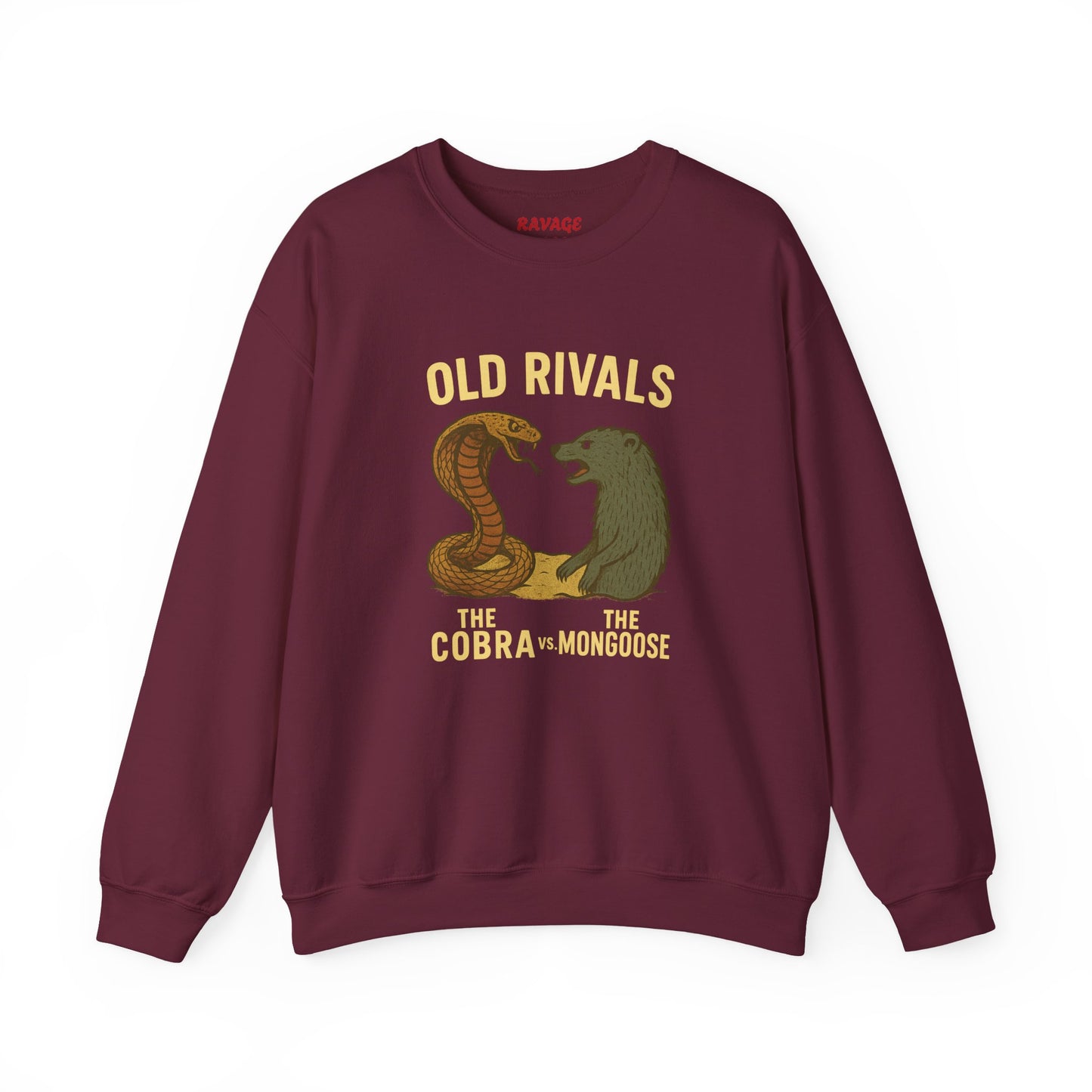 Combat Crewneck Sweatshirt | Old Rivals Cobra vs Mongoose Sweatshirt | Unisex Holiday Gift | Cozy Casual Wear | Perfect for Fans