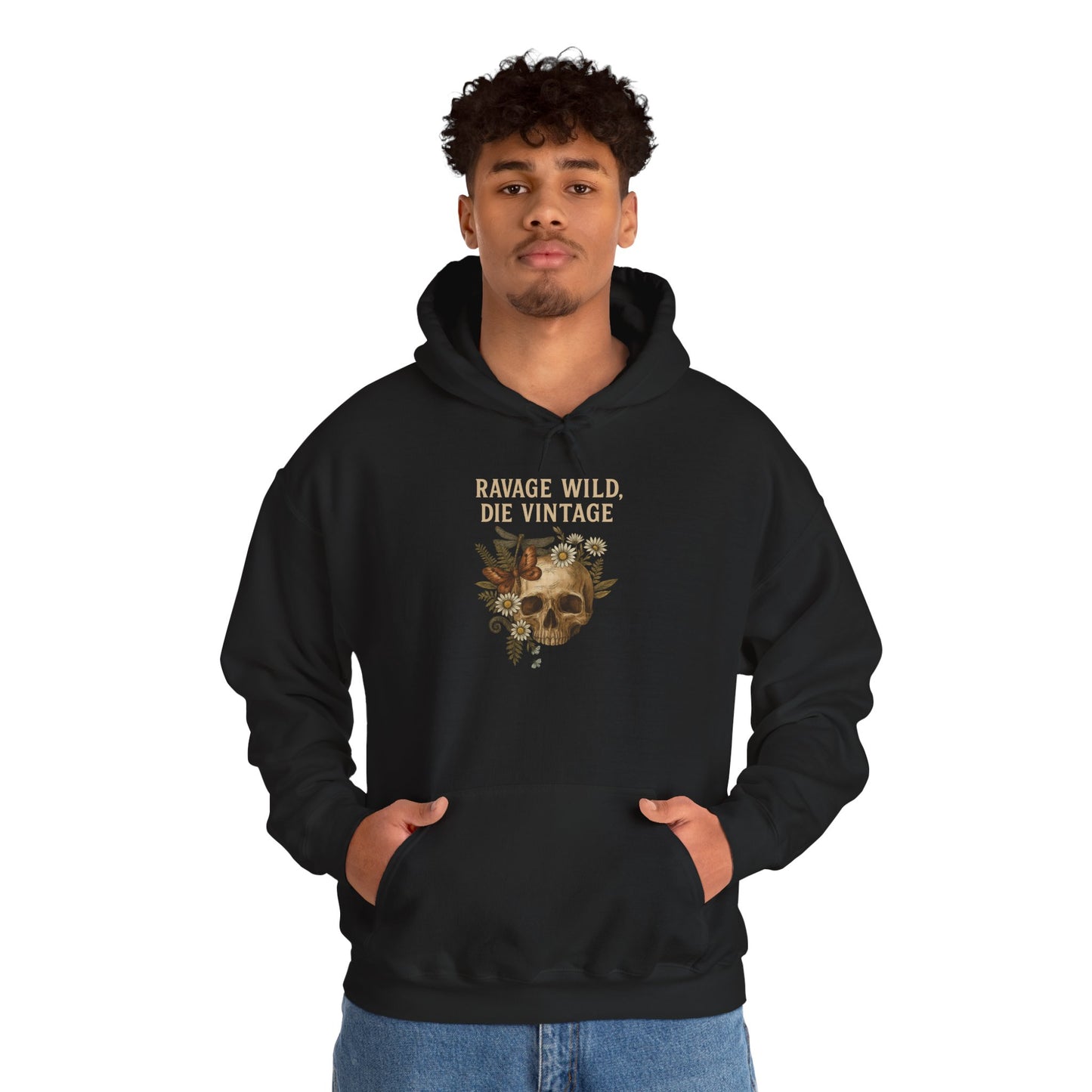 DANGER WEARS A CROWN OF ROSES Graphic Hoodie – Unisex Pullover Sweatshirt for Nature Lovers | Cozy Streetwear for Spring, Casual Wear & Eco-Friendly Gifts