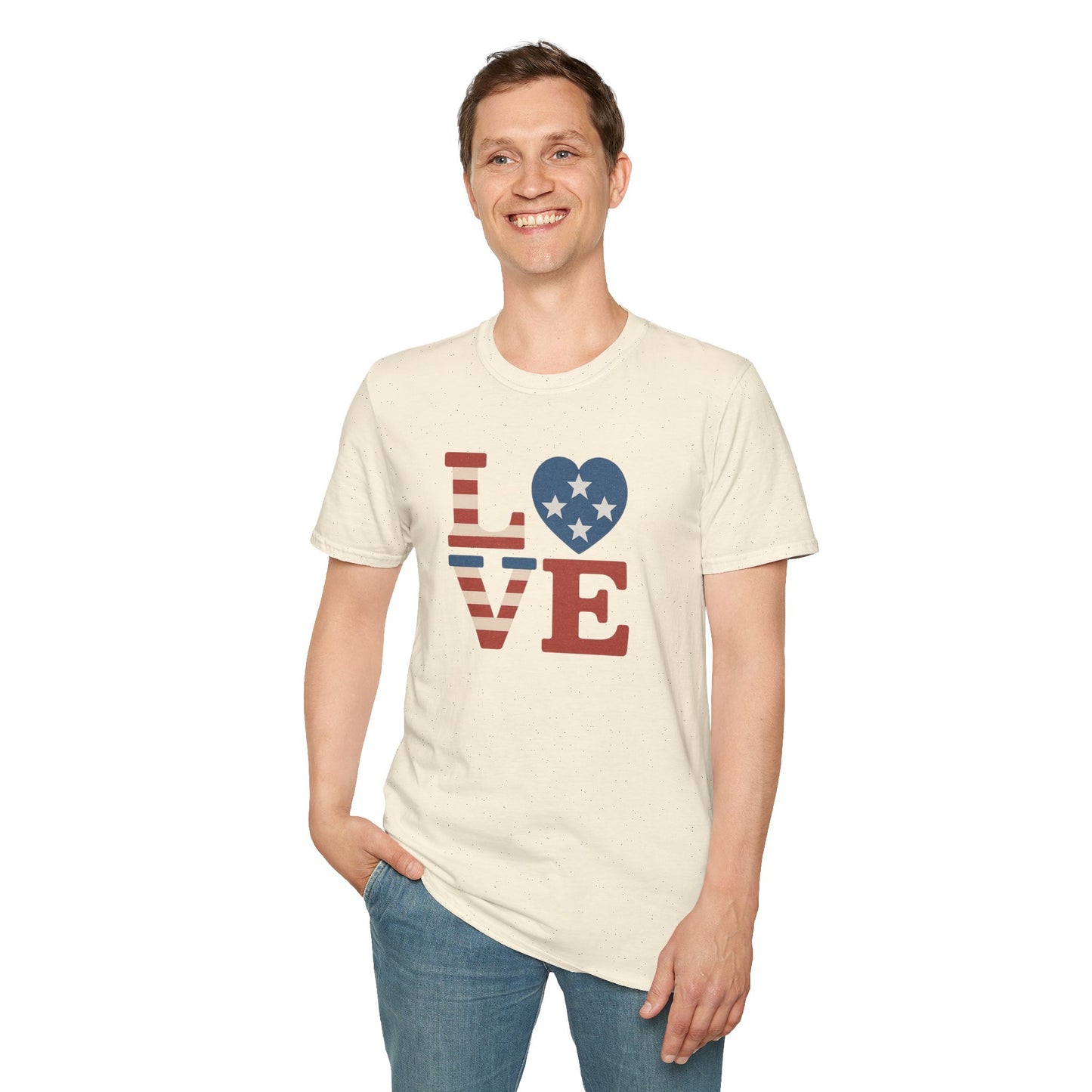 "Freedom & Love" Tee: Unisex 4th of July Graphic Shirt Gift