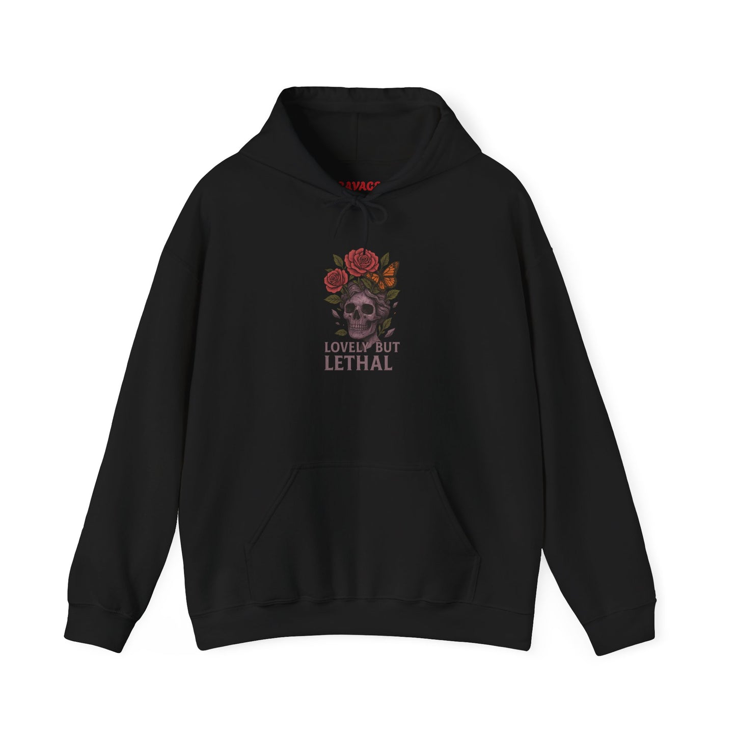 LOVELY BUT LETHAL Graphic Hoodie – Unisex Pullover Sweatshirt for Nature Lovers | Cozy Streetwear for Spring, Casual Wear & Eco-Friendly Gifts