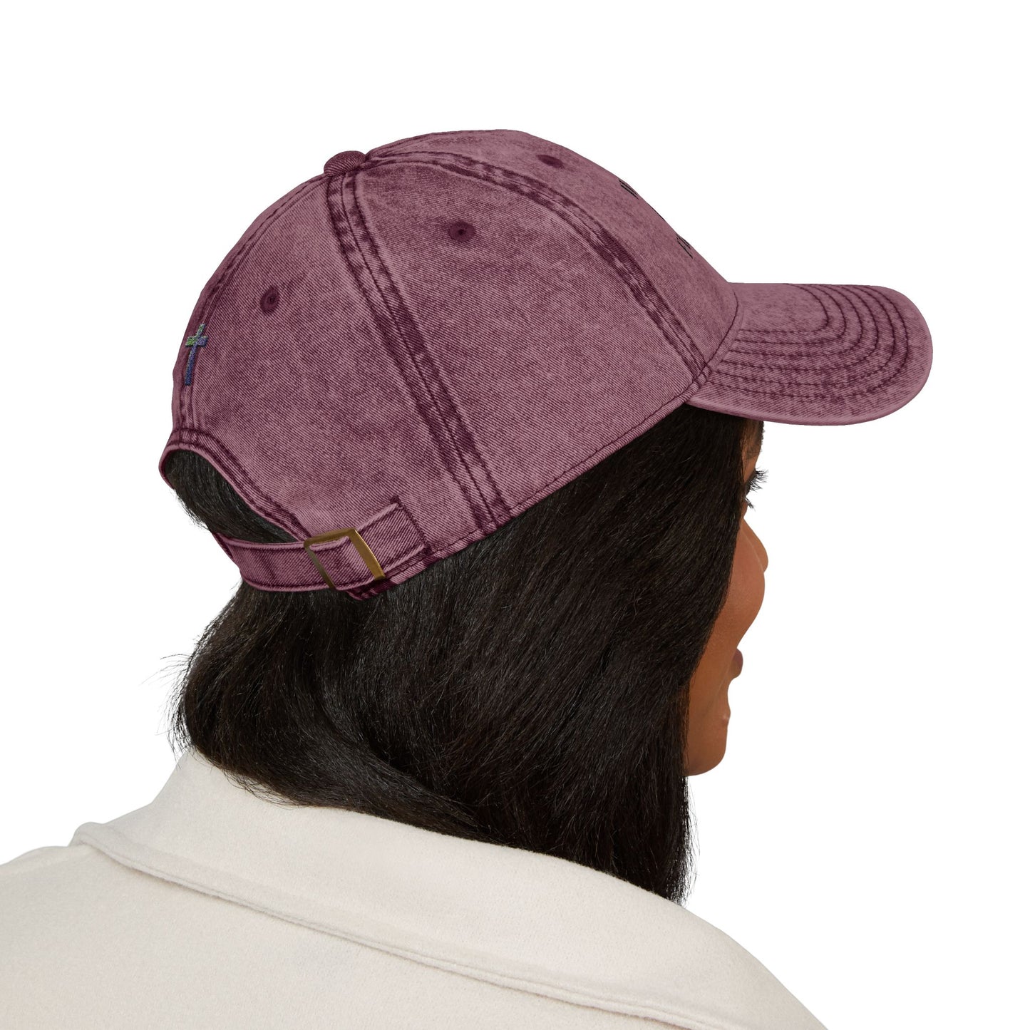 WALK BY FAITH NOT BY SIGHT--Vintage Faith Cap - Embroidered Hat, Christian Gift, Inspirational Apparel, Faith-Based Accessory, Religious Headwear