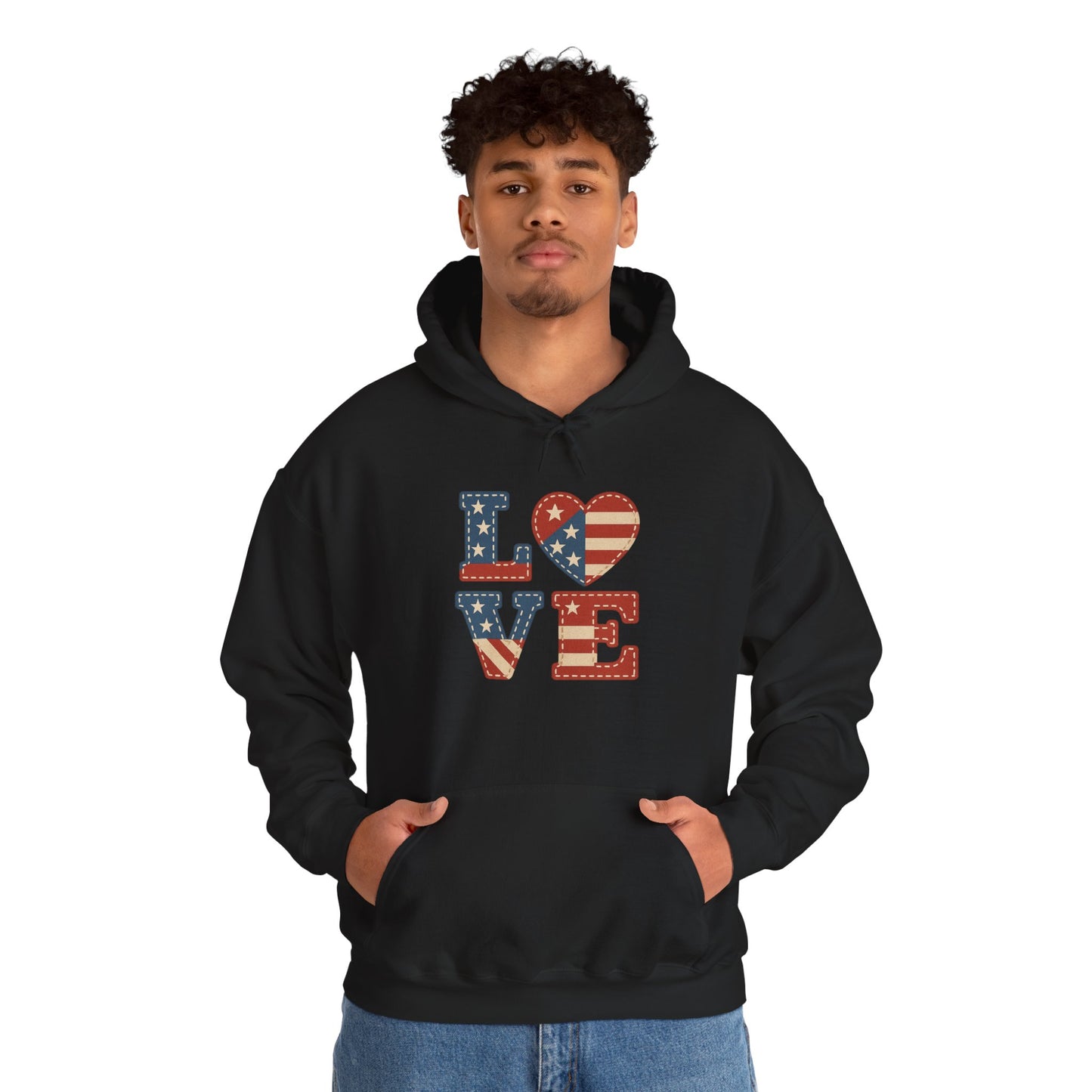 Unisex Hooded Sweatshirt with 'LOVE' Design - Cozy Gift for Friends, Valentine's Day, Casual Wear, Relaxation, Everyday Use