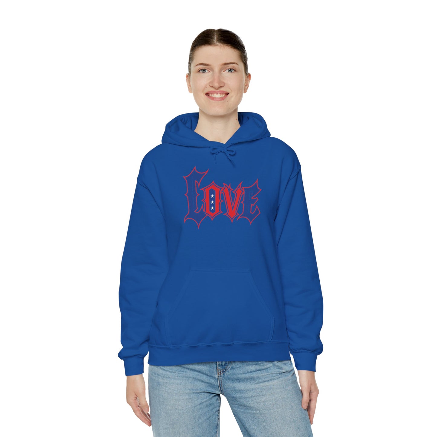 Unisex Hooded Sweatshirt with 'LOVE' Design - Cozy Gift for Friends, Valentine's Day, Casual Wear, Relaxation, Everyday Use