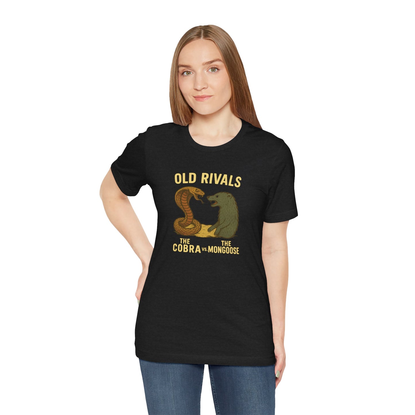 Vintage Rivalry Tee - Cobra vs Mongoose T-Shirt, Retro Graphic Outdoor Adventure Shirt, Perfect Gift for Animal Lovers