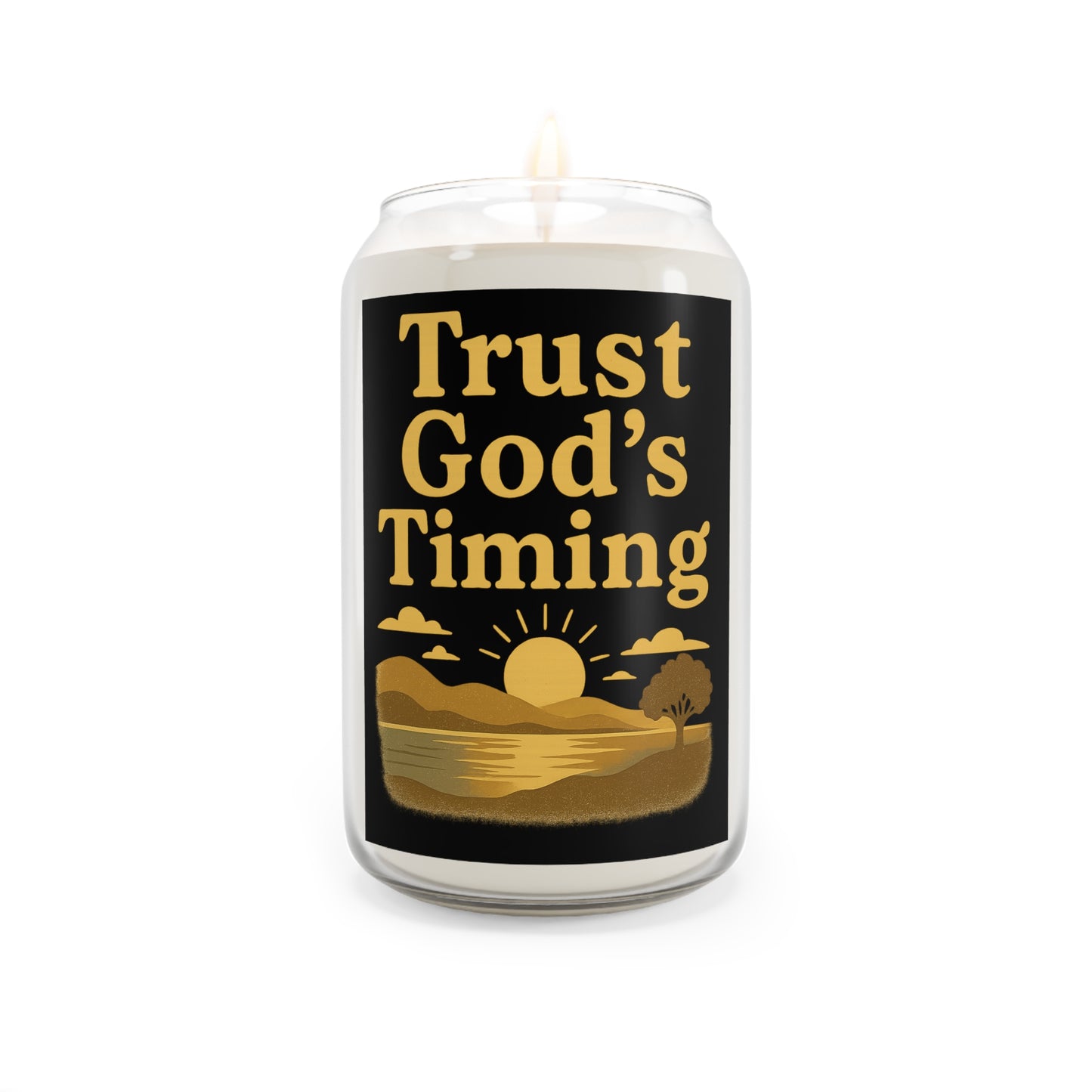 Trust God's Timing Scented Soy Candle, Relaxing Aromatherapy Candle, Inspirational Home Decor, Gift for Her, Self-Care Serenity Candle