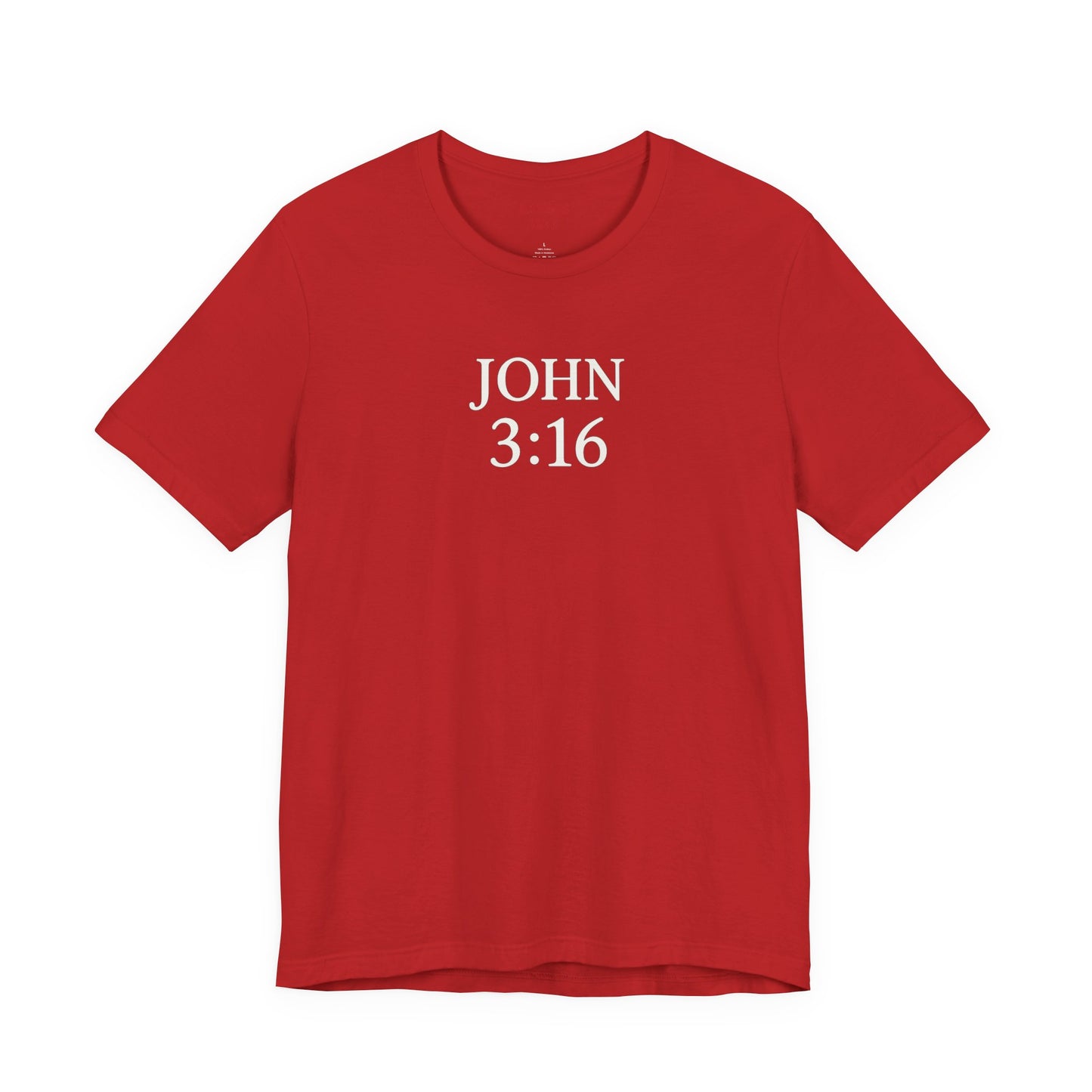 **JOHN 3:16 Faith-Inspired Unisex Tee – Christian Scripture T-Shirt, Religious Apparel, Inspirational Gift, Bible Verse Faith Shirt**