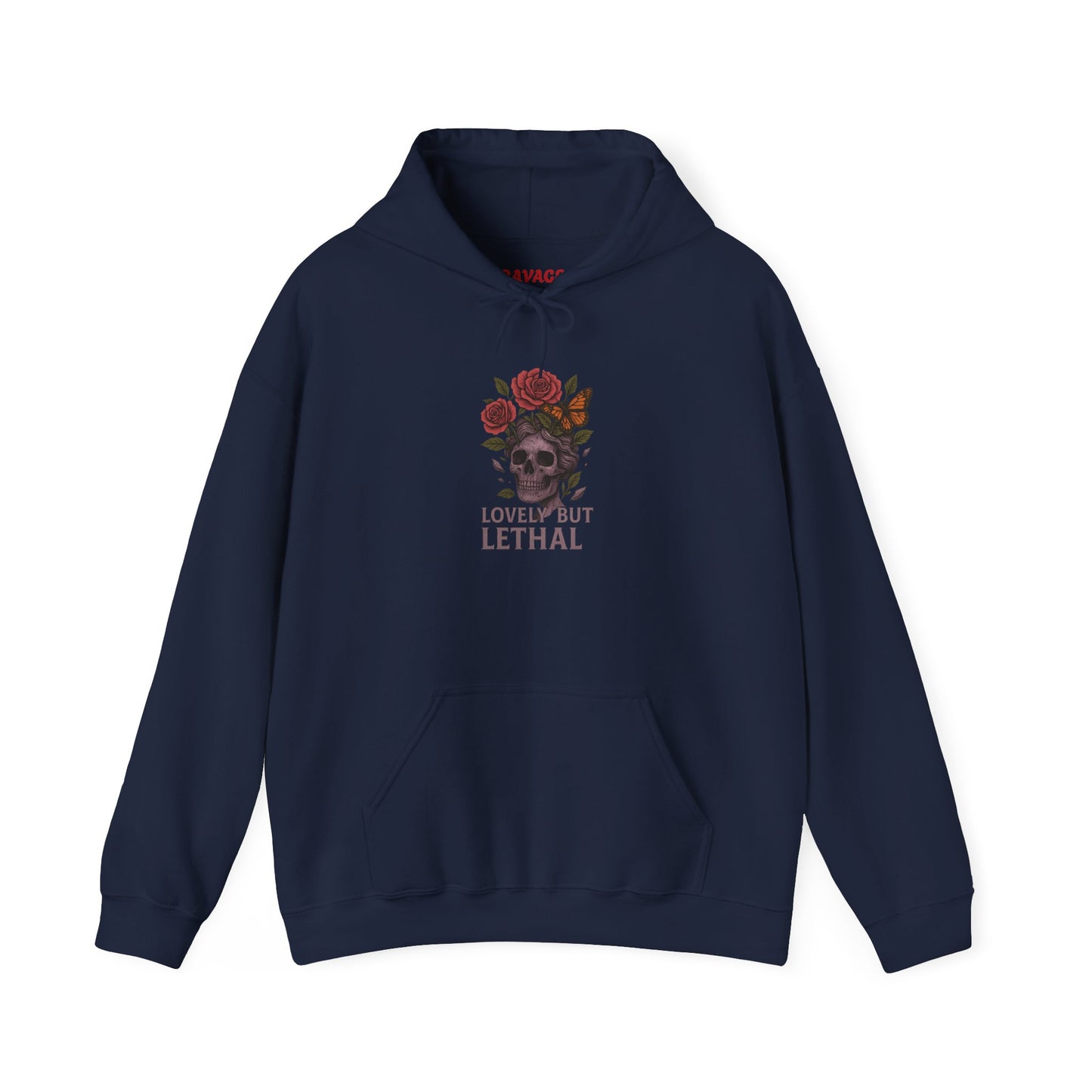 LOVELY BUT LETHAL Graphic Hoodie – Unisex Pullover Sweatshirt for Nature Lovers | Cozy Streetwear for Spring, Casual Wear & Eco-Friendly Gifts