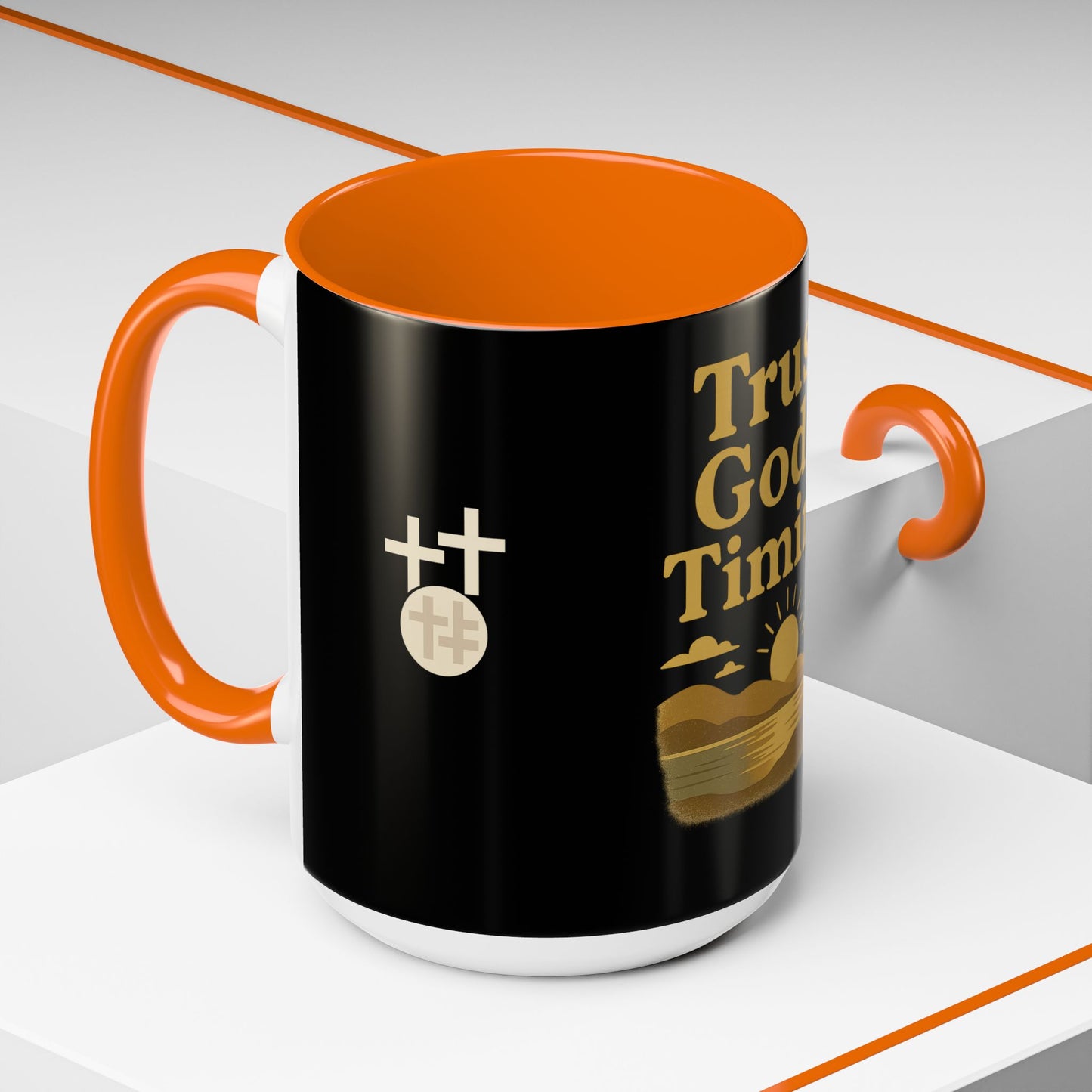 Trust God's Timing Christian Coffee Mug – Inspirational Accent Cup (11oz & 15oz), Faith-Based Gift for Coffee & Tea Lovers