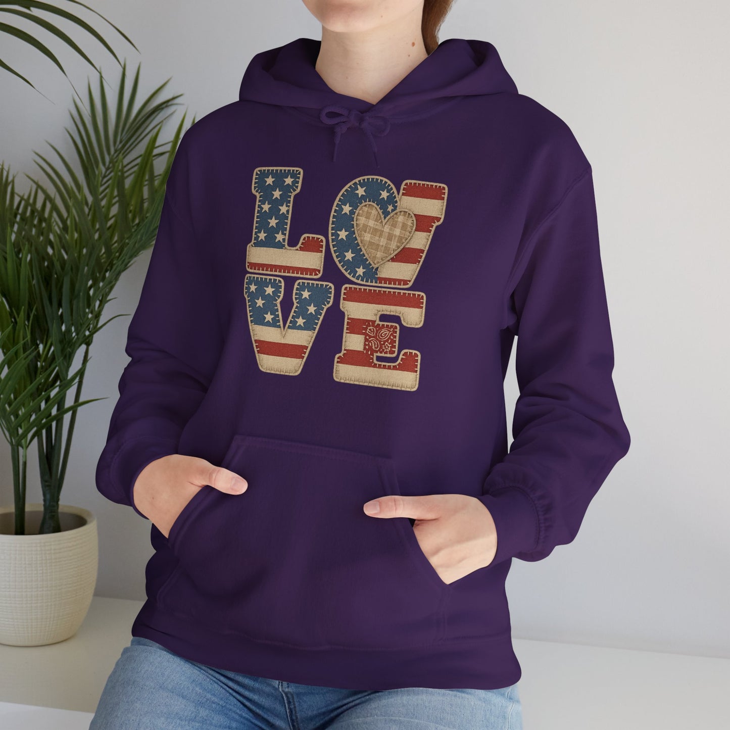 Unisex Hooded Sweatshirt with 'LOVE' Design - Cozy Gift for Friends, Valentine's Day, Casual Wear, Relaxation, Everyday Use