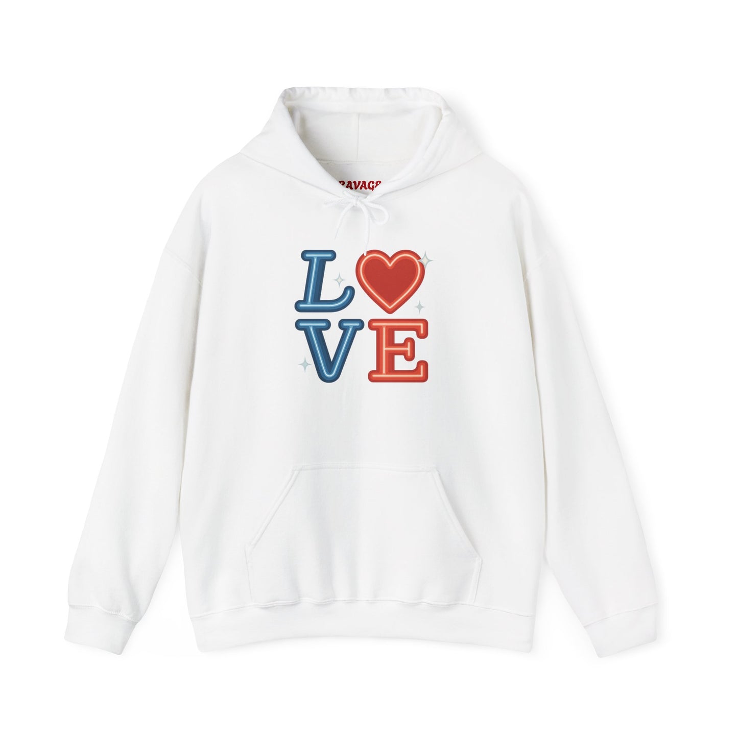 Unisex Hooded Sweatshirt with 'LOVE' Design - Cozy Gift for Friends, Valentine's Day, Casual Wear, Relaxation, Everyday Use