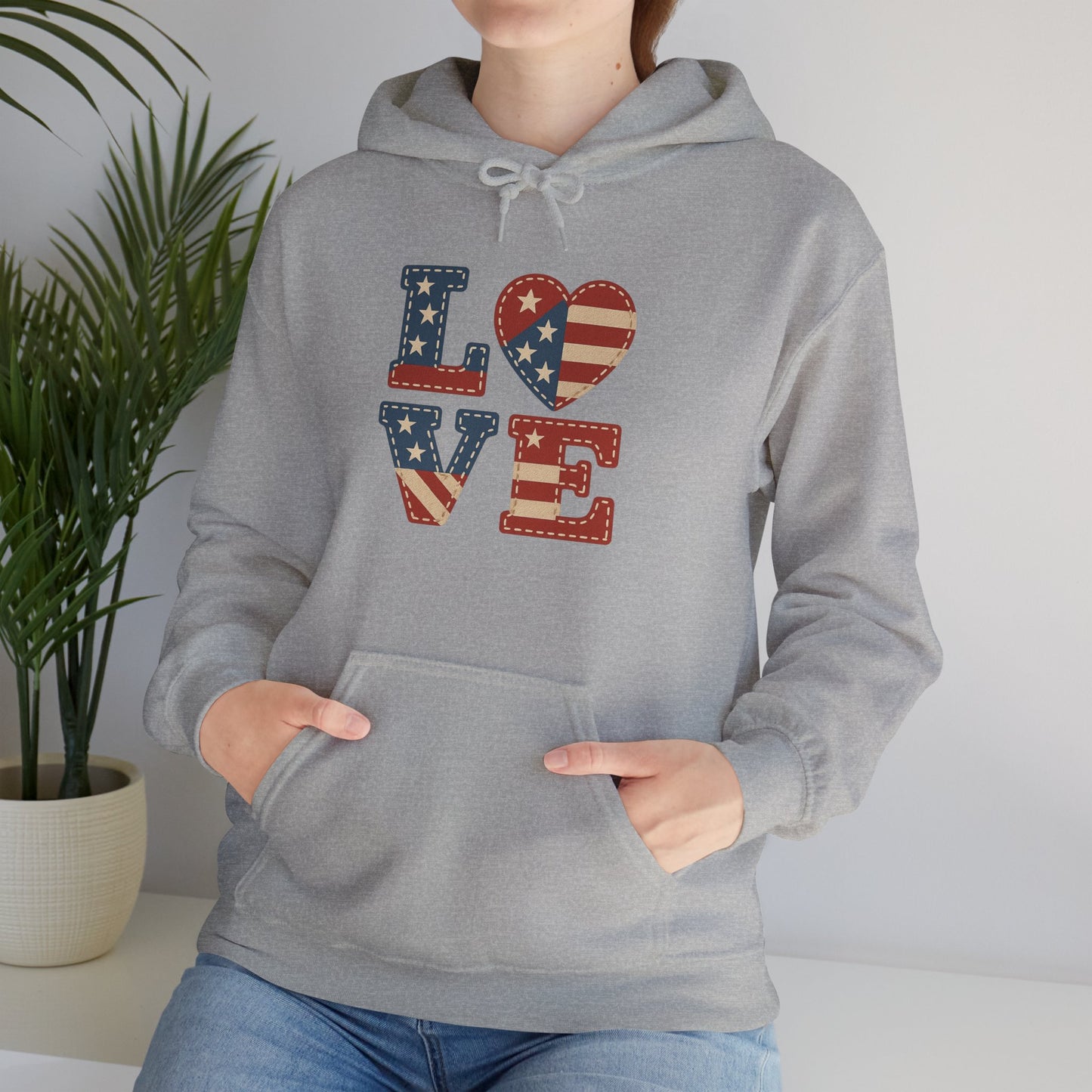 Unisex Hooded Sweatshirt with 'LOVE' Design - Cozy Gift for Friends, Valentine's Day, Casual Wear, Relaxation, Everyday Use