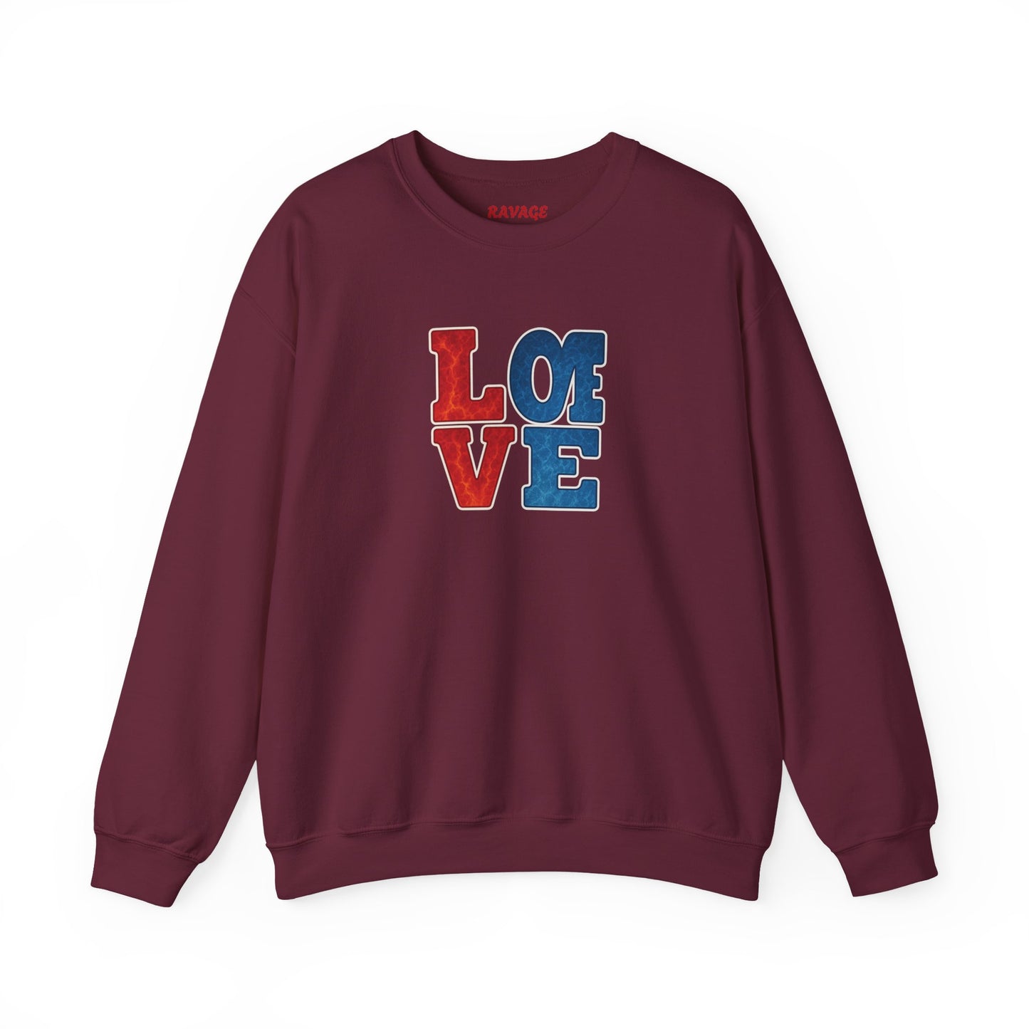 Patriotic Love Sweatshirt | Unisex Crewneck, Cozy Top for Celebrations, Gifts, Independence Day, Casual Style, Everyday Comfort